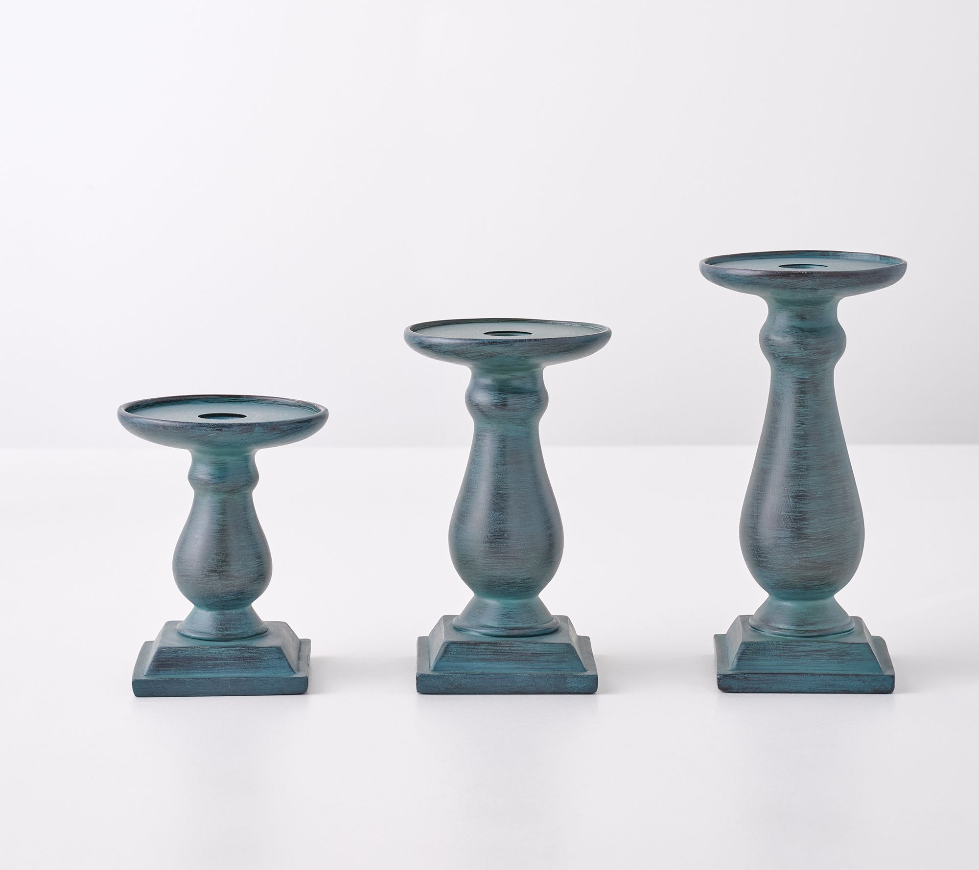 Set of 3 Flippable Pedestal Candleholders by Valerie
