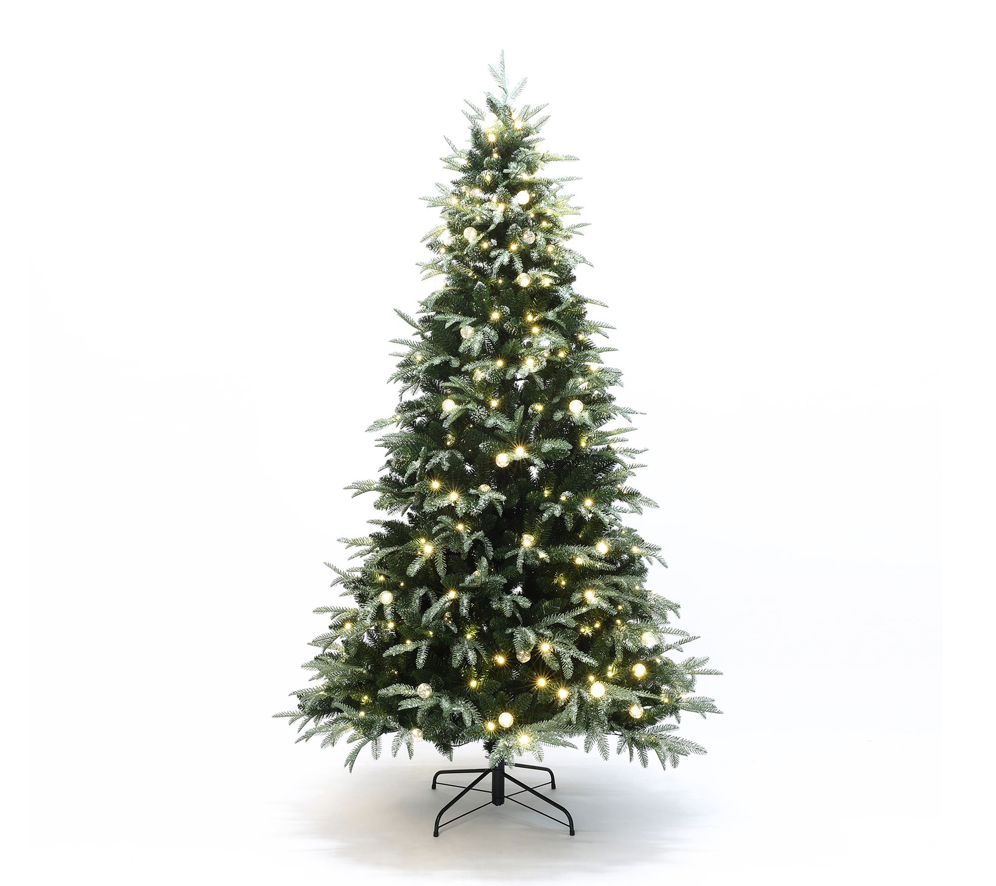 LuxenHome 6.5Ft Artificial Xmas Tree w/ 350 Mixed Warm Lights