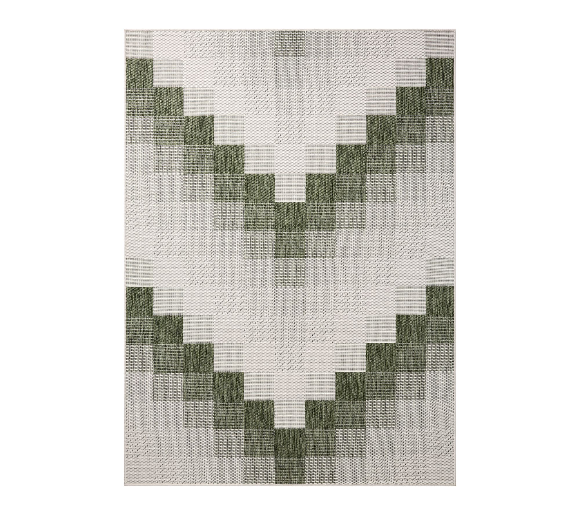 NMNY Patio Country Ombre Chevron 6x9 Indoor/Out door Rug