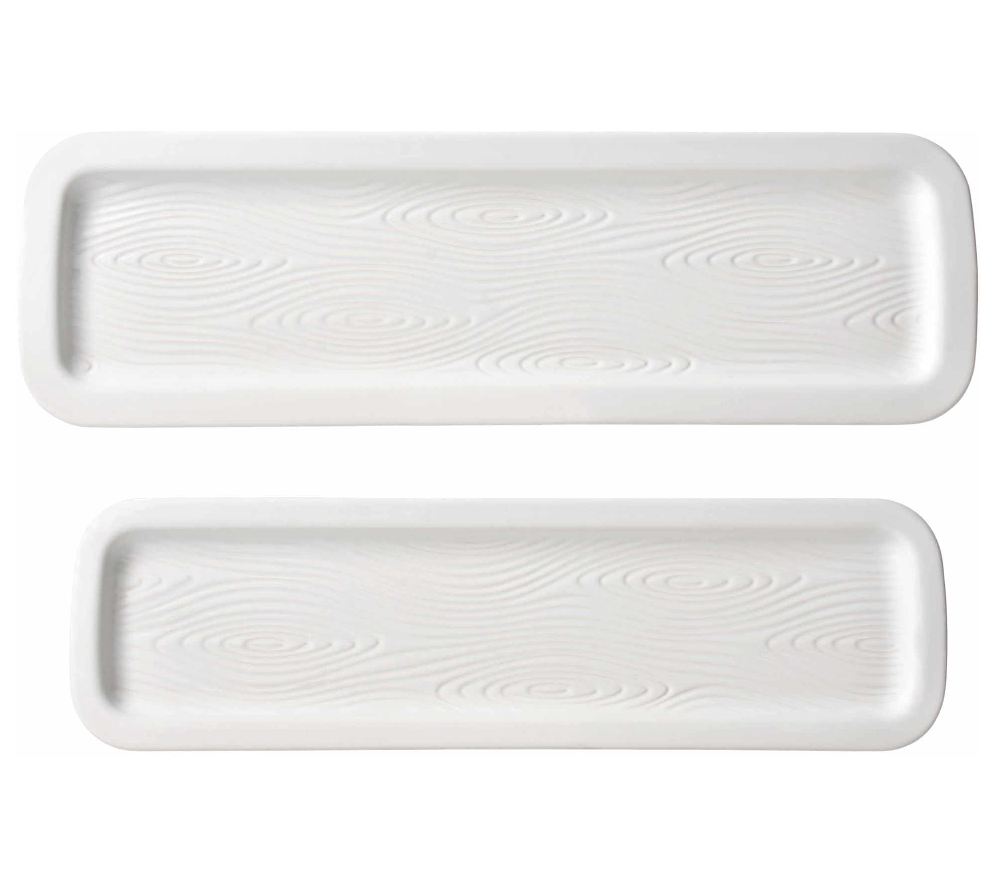"As Is" Temp-tations Set/2 Ceramic Rectangular Platters