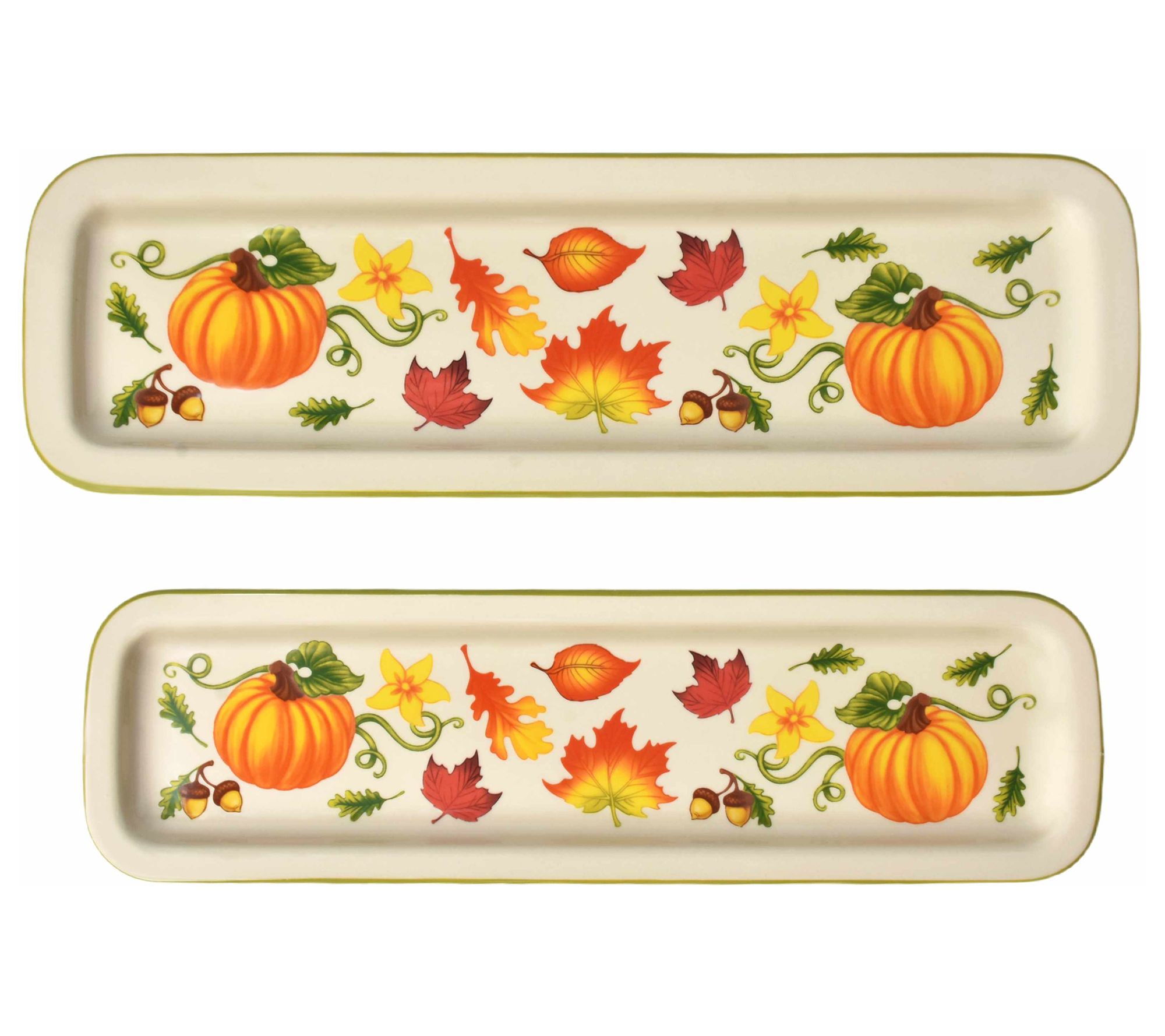 "As Is" Temp-tations Set/2 Ceramic Rectangular Platters