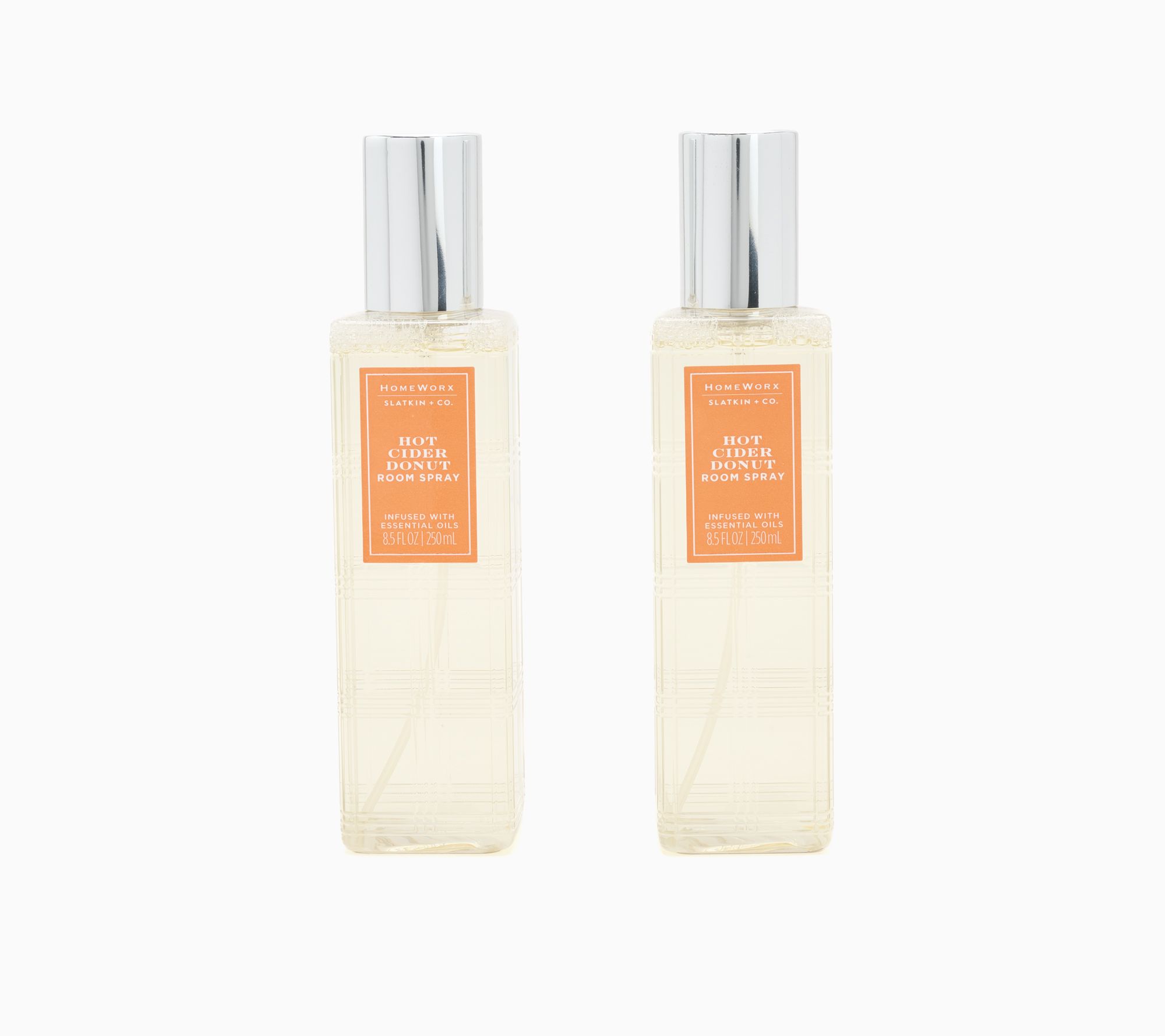 HomeWorx by Slatkin + Co. S/2 8.5oz Hot Cider Donut Room Spray