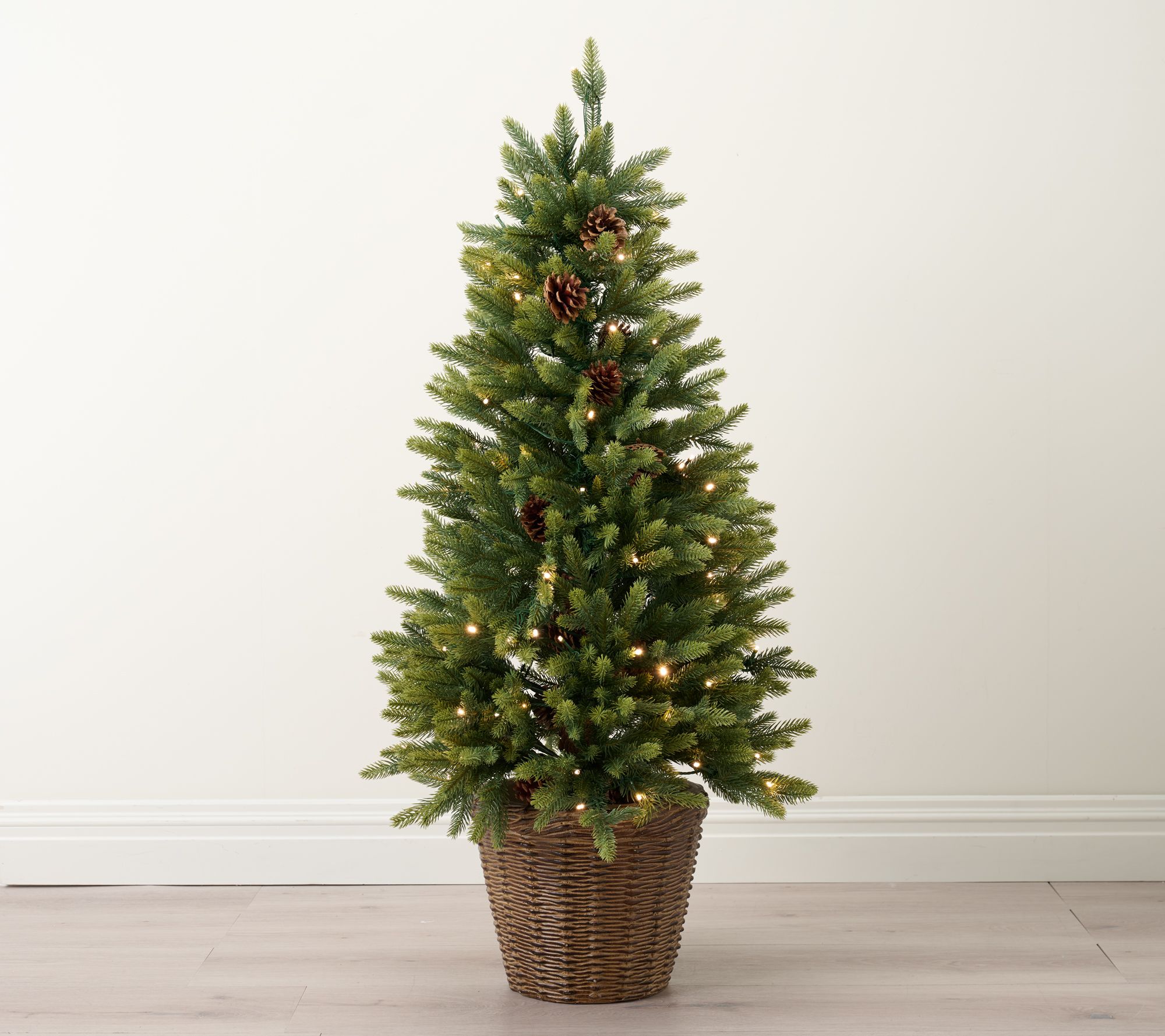  Bethlehem Lights 4' Potted Tree with Color Flip LEDs