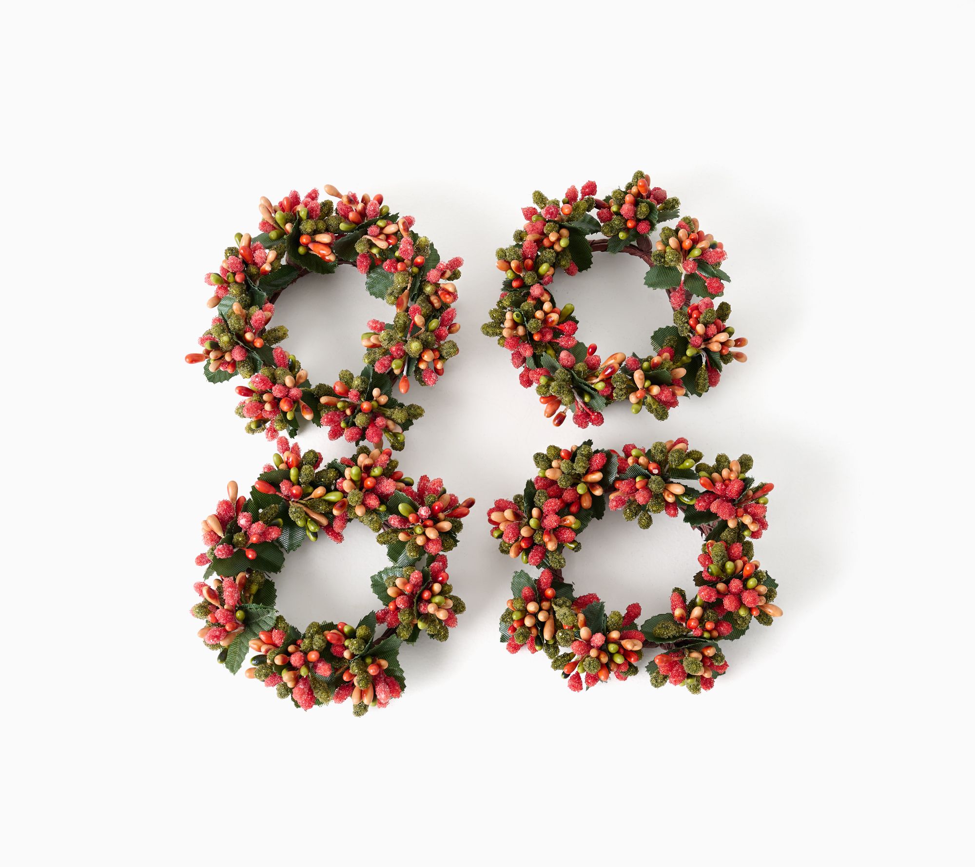 Set of 4 Beaded Pip Berry Napkin Rings by Valerie
