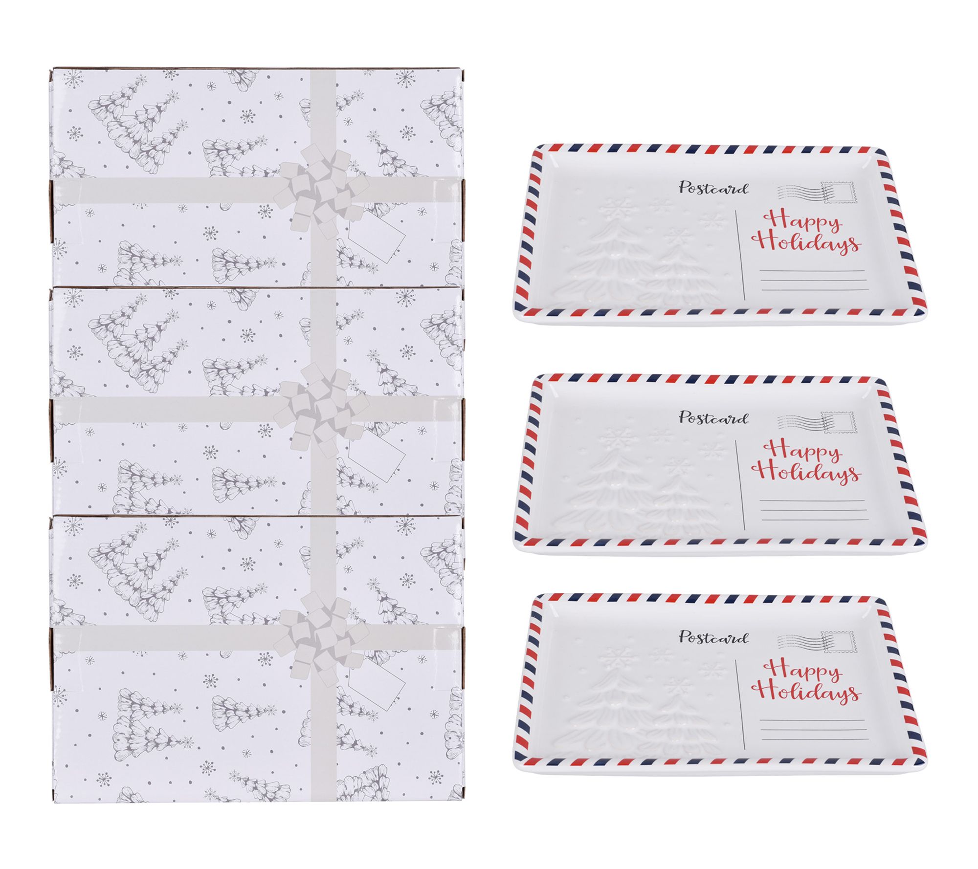 "As Is" Temp-tations Set of 3 10x6 Postcard Platters