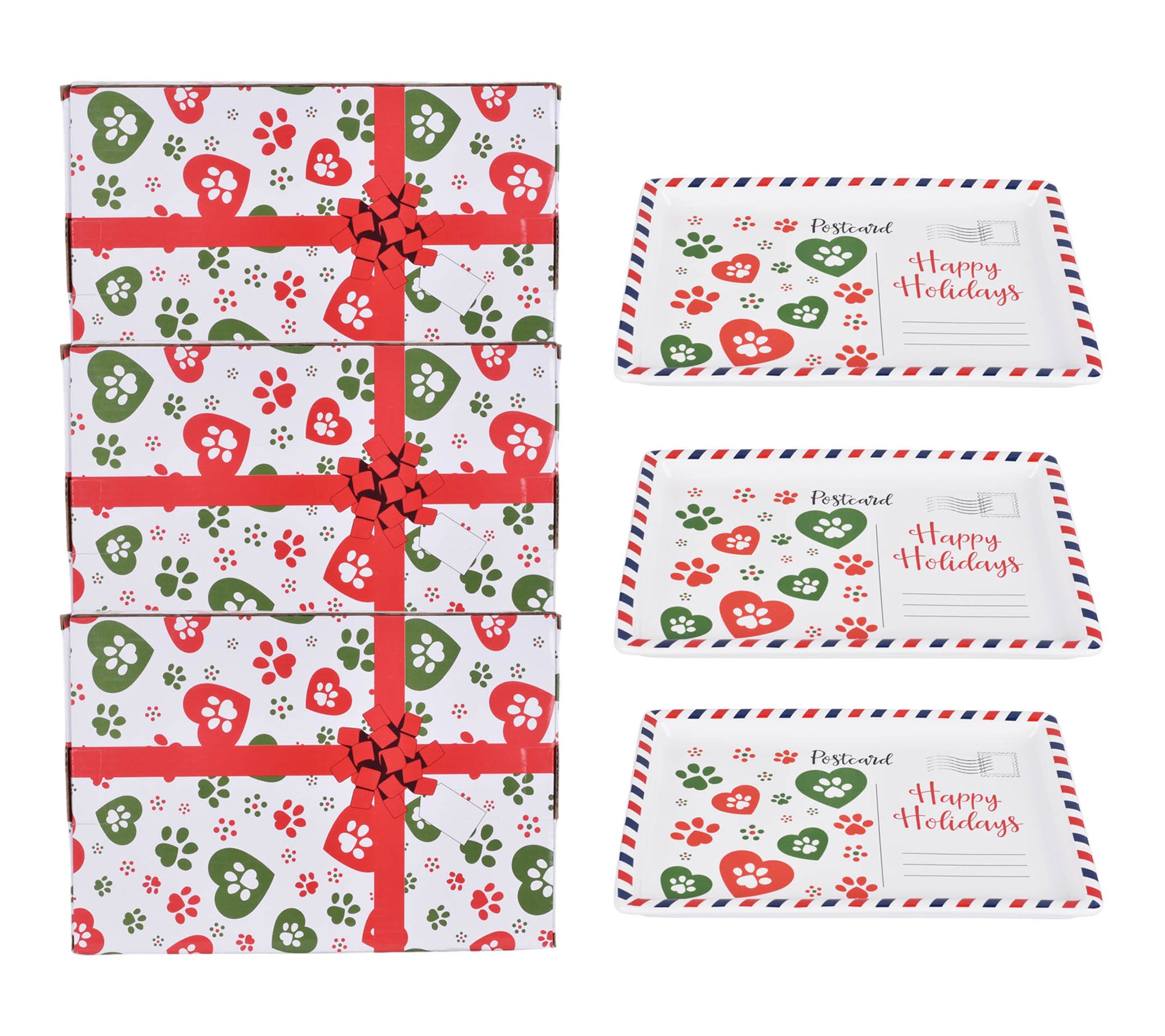 "As Is" Temp-tations Set of 3 10x6 Postcard Platters