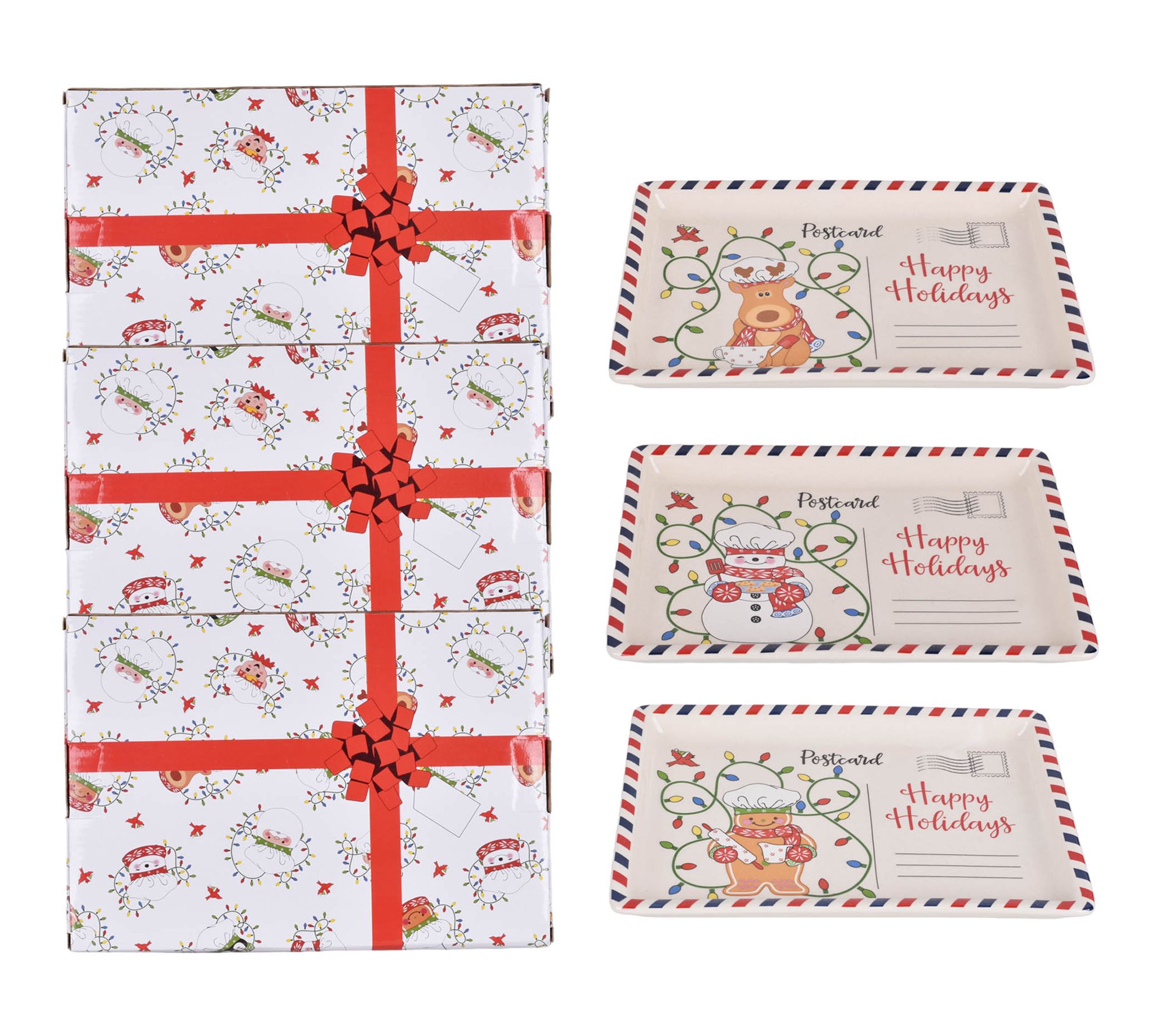 "As Is" Temp-tations Set of 3 10x6 Postcard Platters