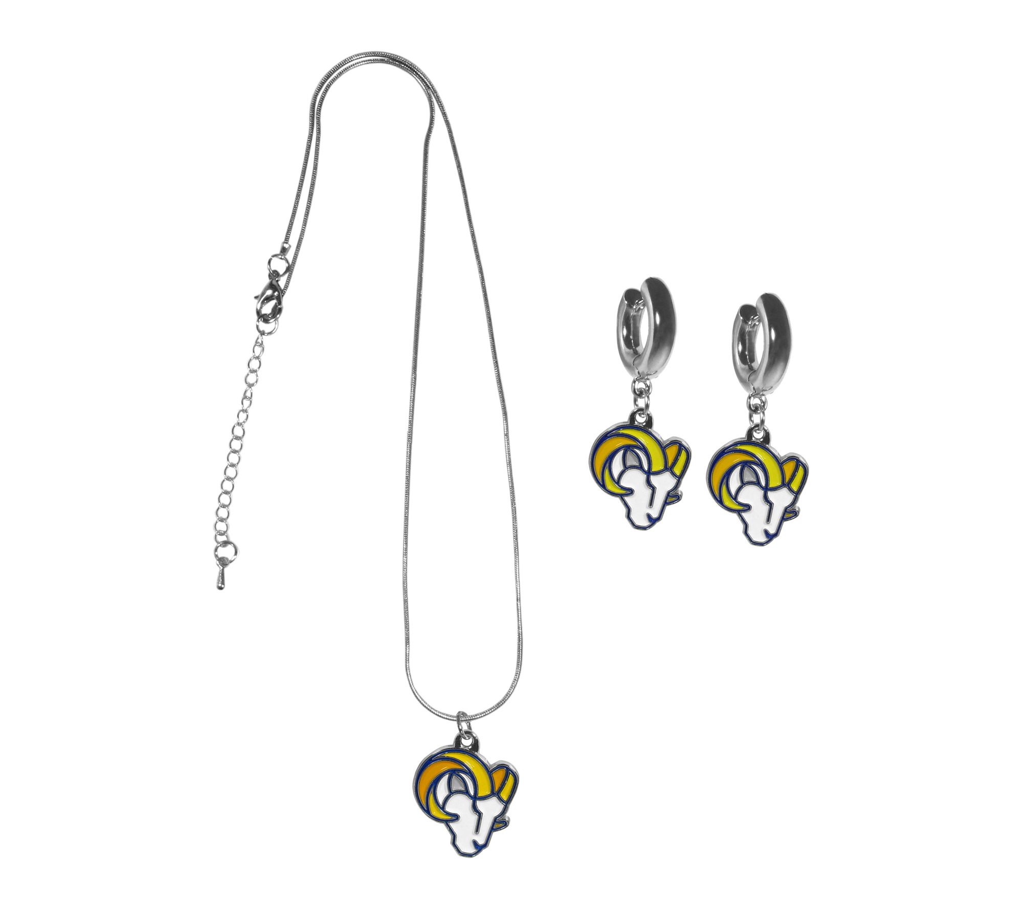 Siskiyou Sports NFL Huggie Hoop Earrings and Necklace Set