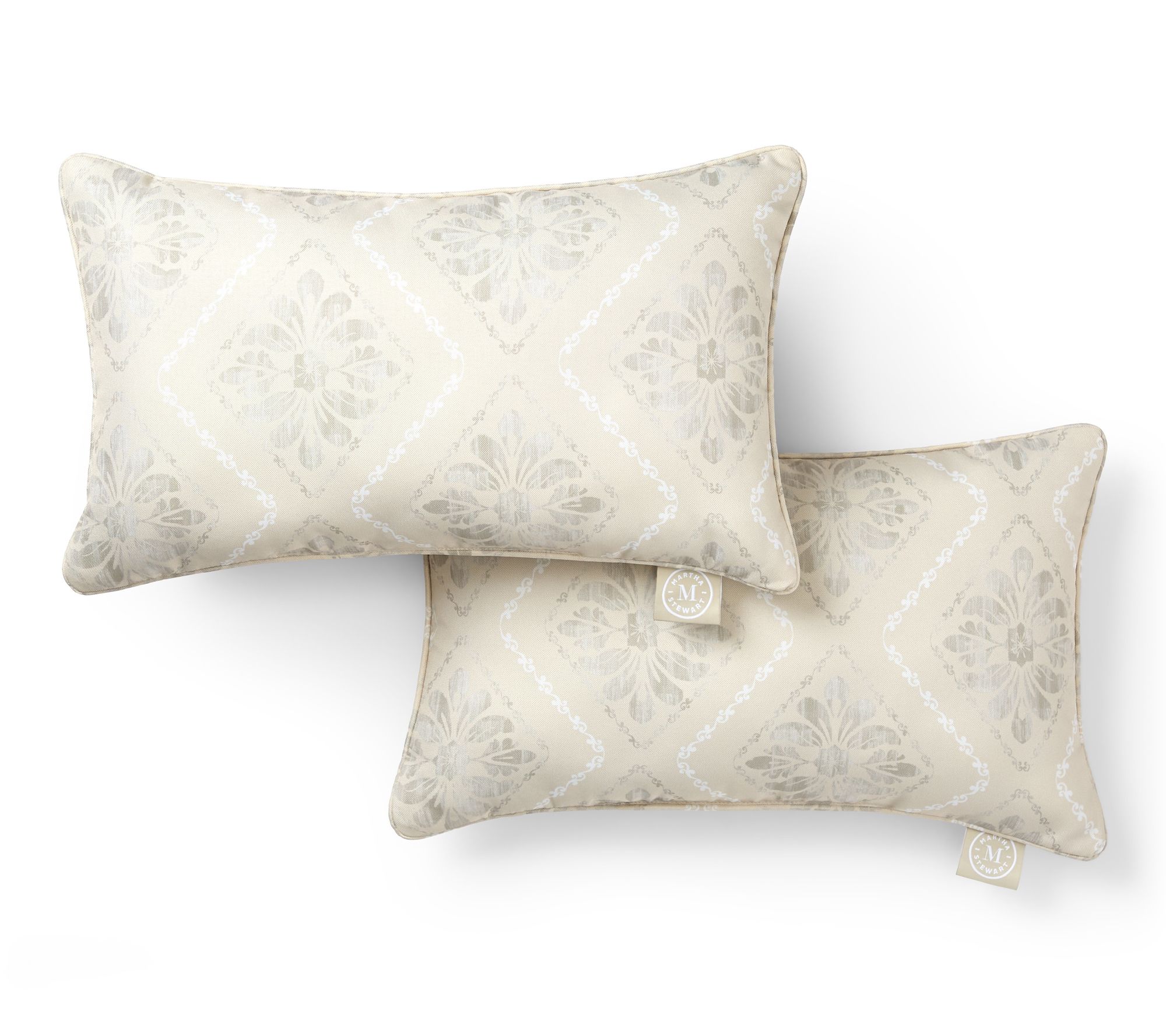 Martha Stewart Becca Geometric 11"x18" OutdoorPillow 2-Pack