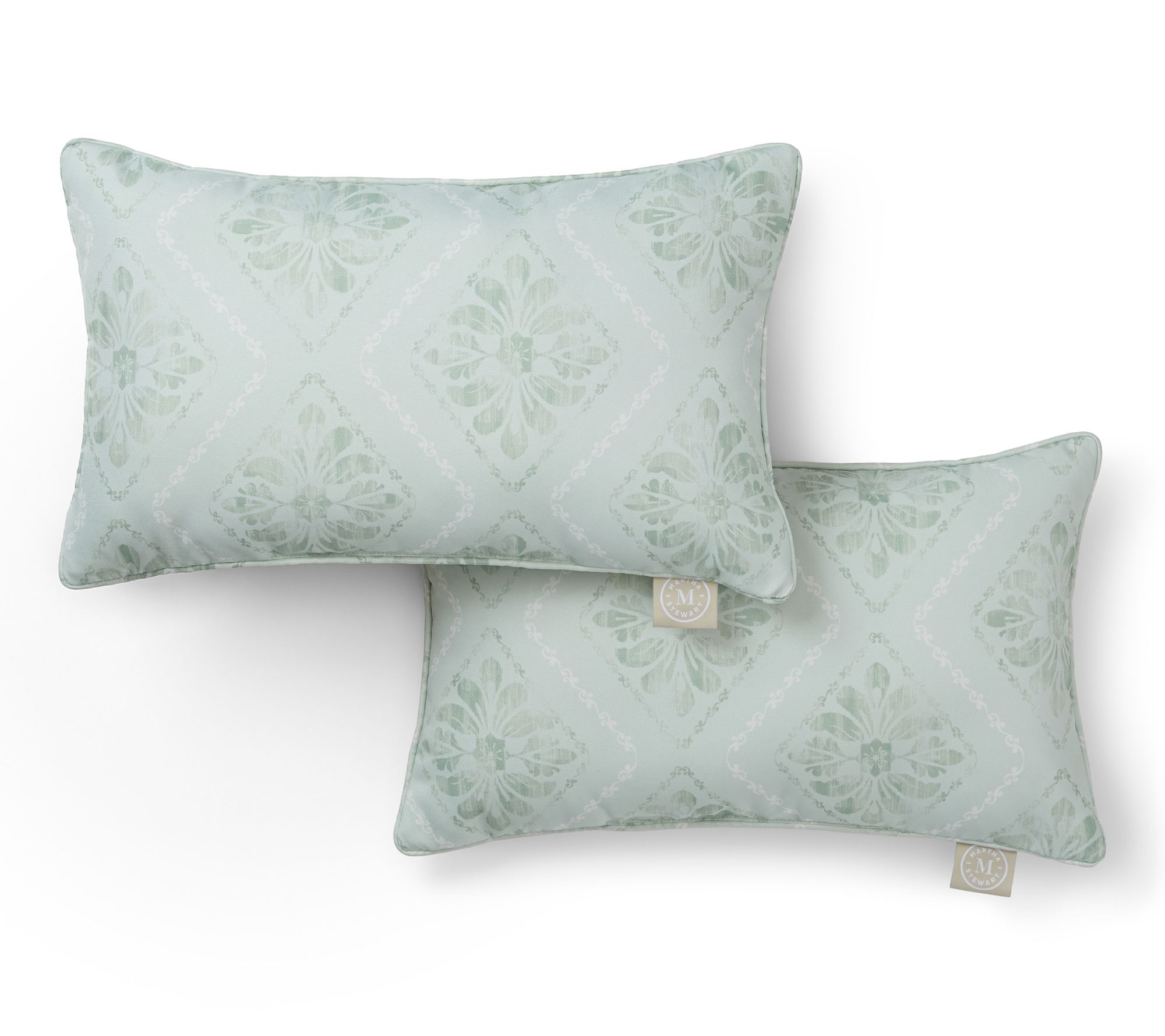 Martha Stewart Becca Geometric 11"x18" OutdoorPillow 2-Pack