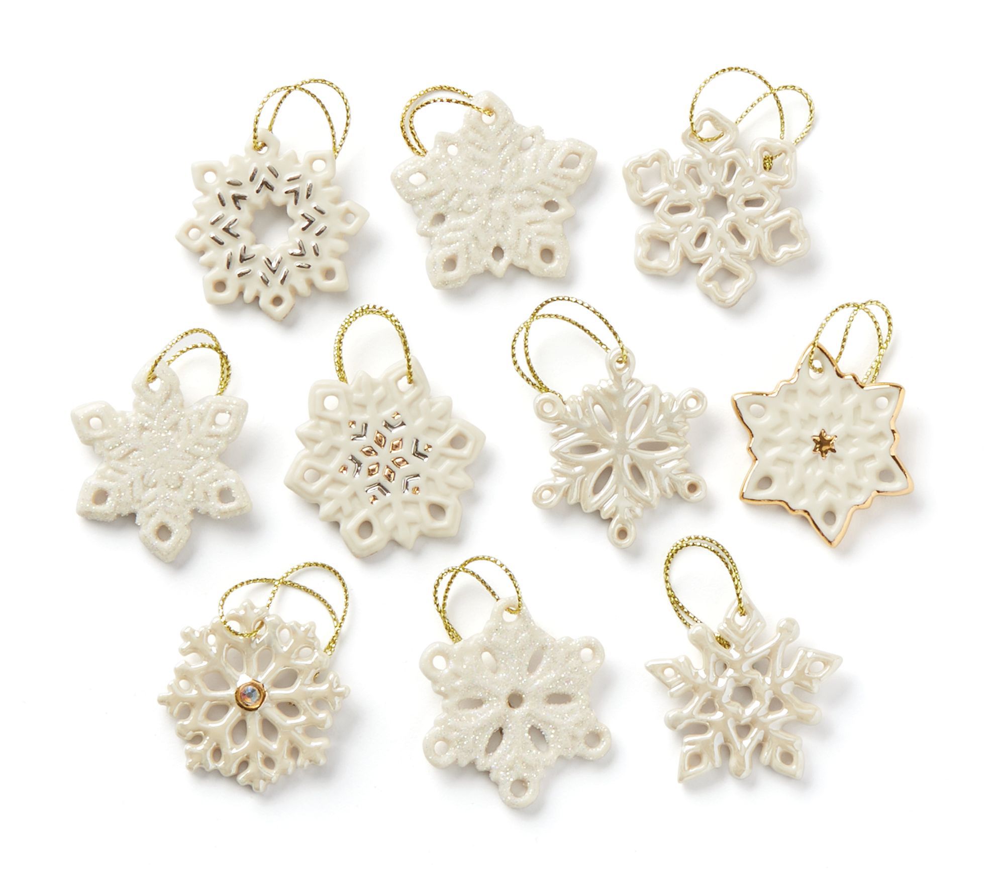 Lenox Snowflake 10-Piece Ornament Set 