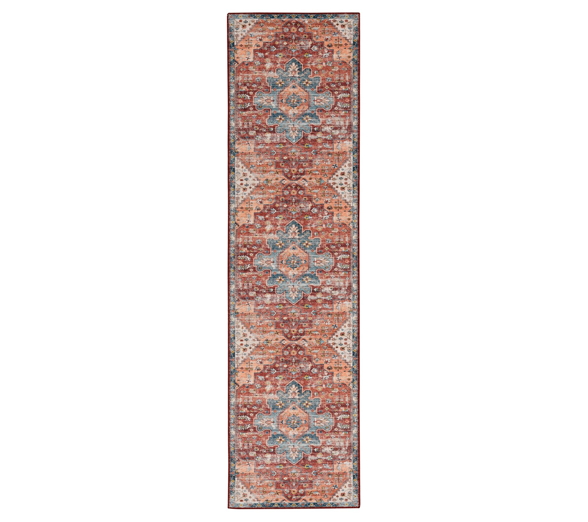 Linon Home Amias 2'x8' Washable Non-Slip Decorative Runner Rug