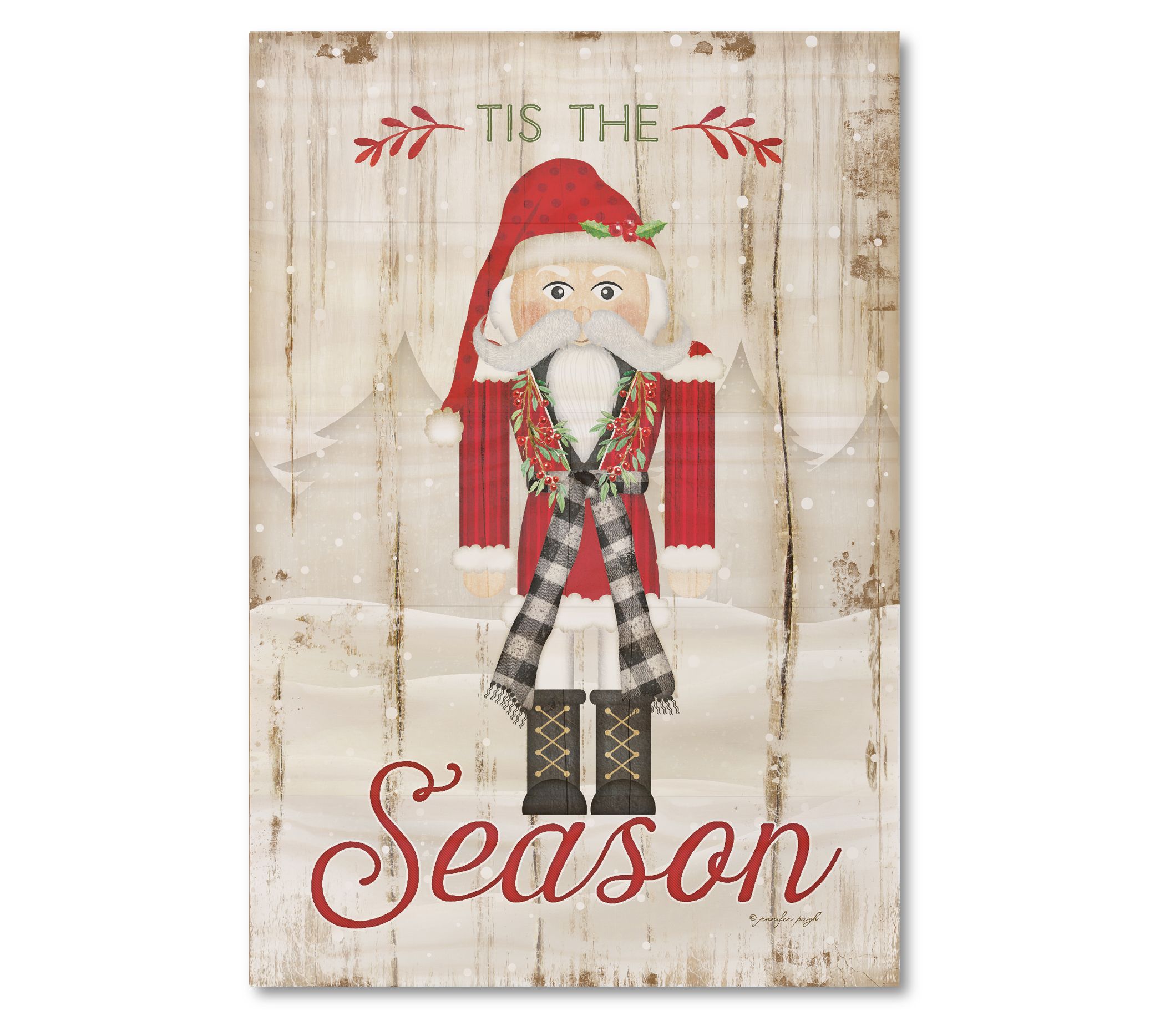 Courtside Market Tis The Season Nutcracker 12x17.5 Wood Sign