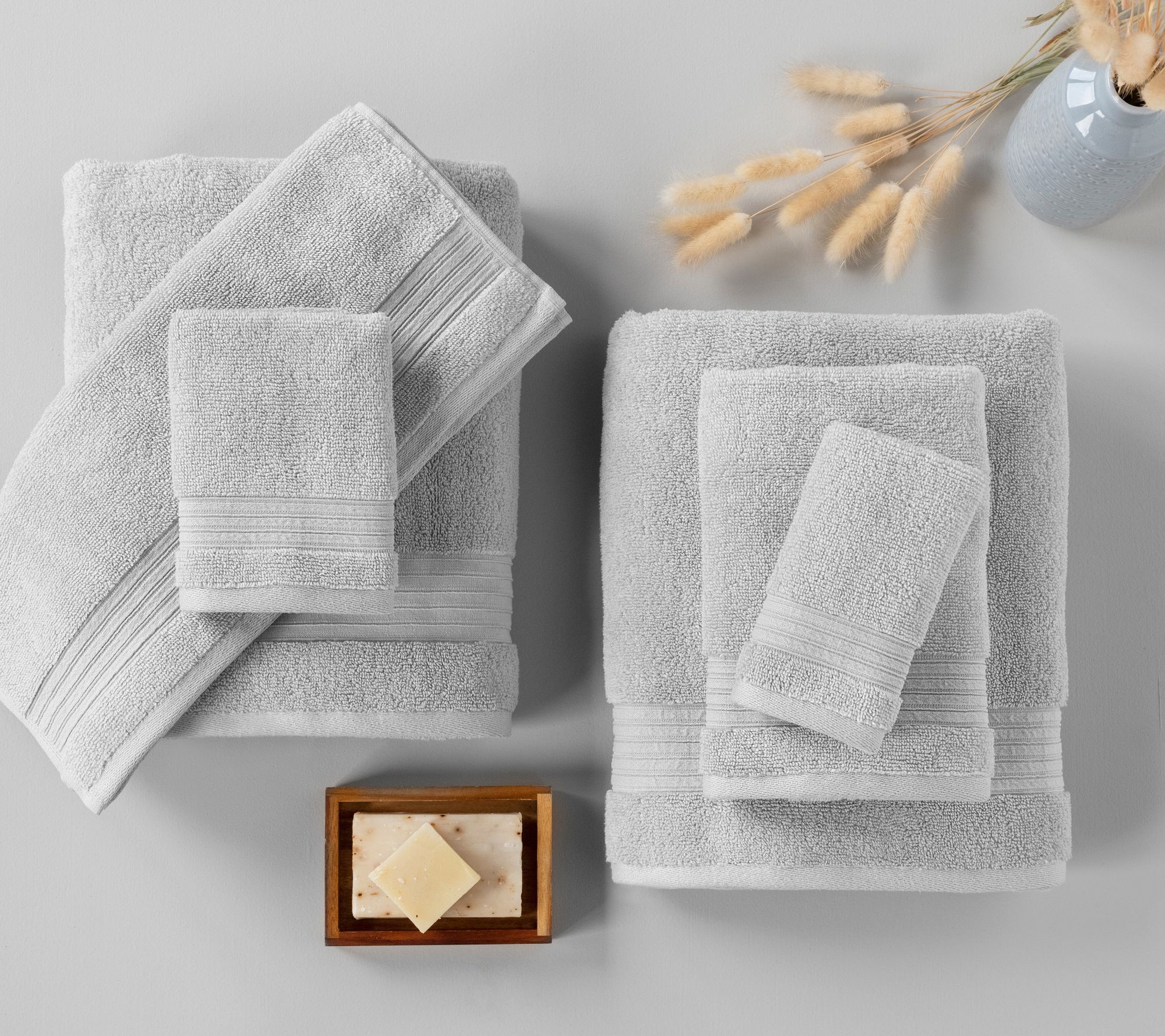 SoftLoft Cotton Solid 6Piece Bath Towel Set