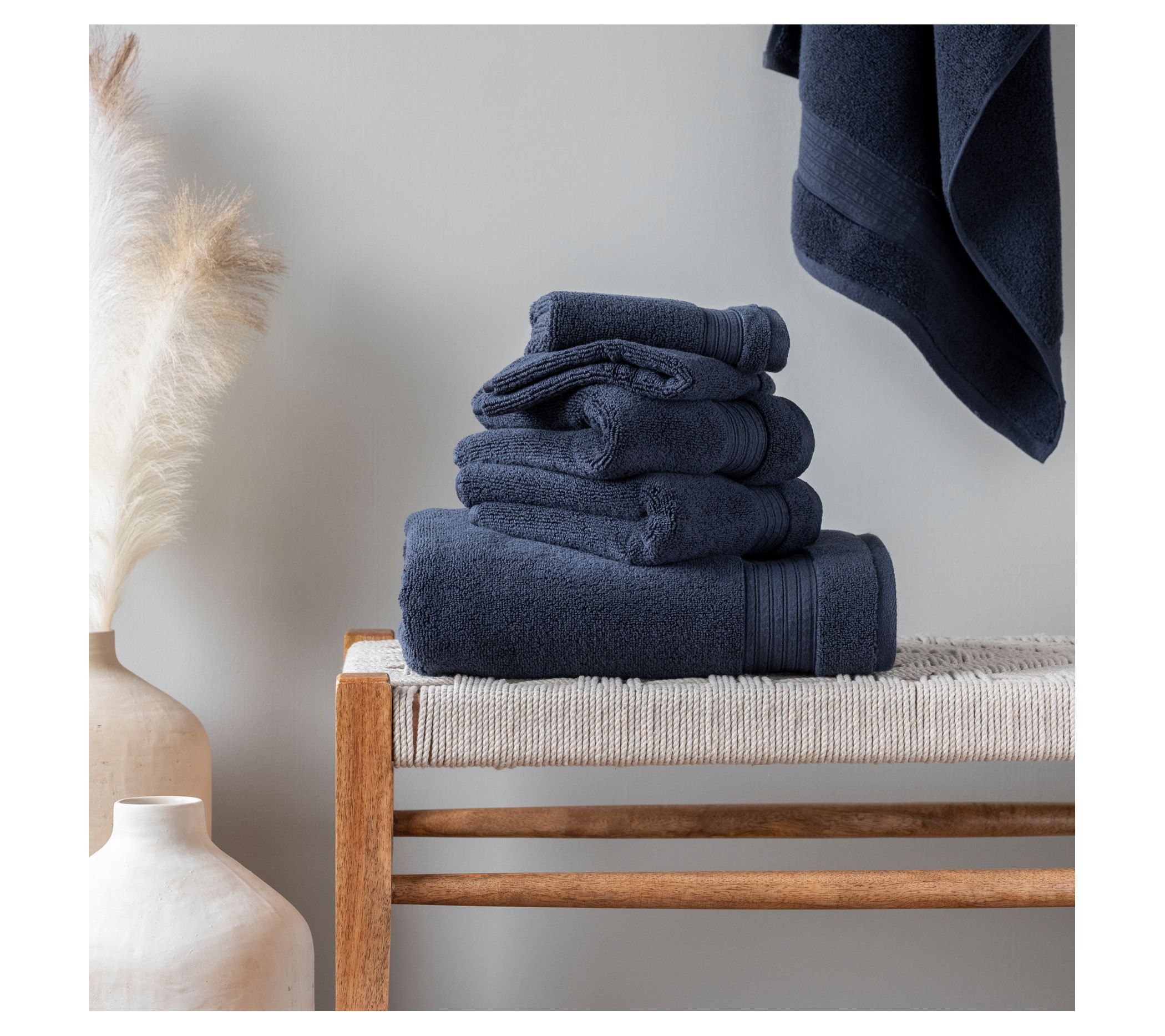 SoftLoft Cotton Solid 6Piece Bath Towel Set