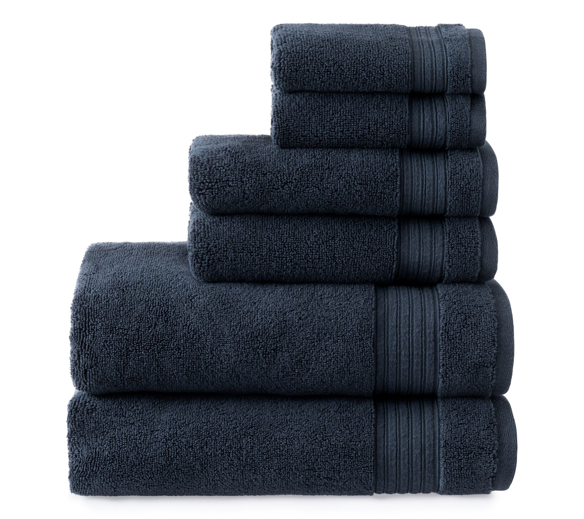 SoftLoft Cotton Solid 6Piece Bath Towel Set