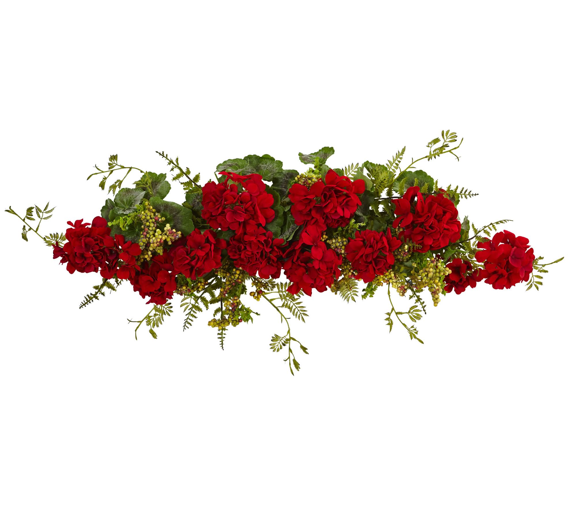 Geranium and Berry Swag by Nearly Natural