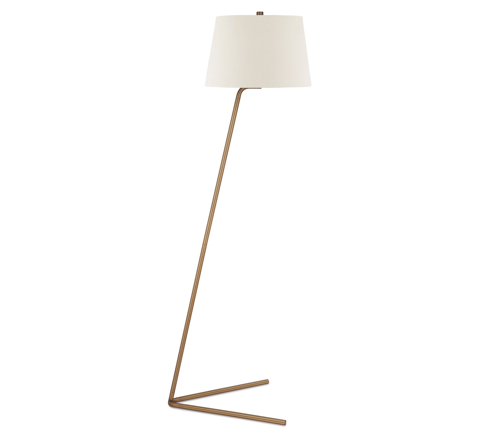 Hudson & Canal Markos Modern Floor Lamp with Linen Shade