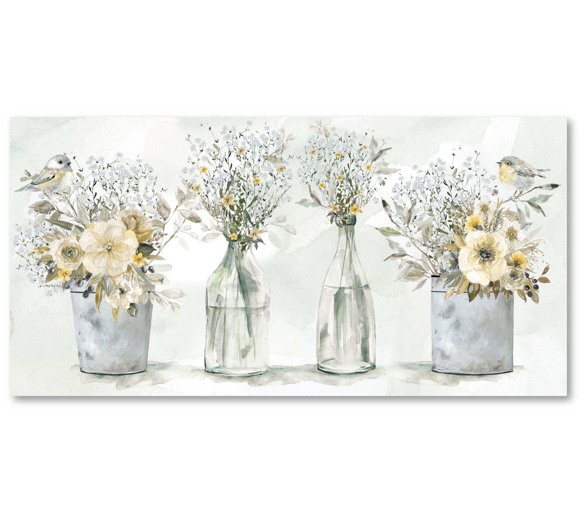 Courtside Market Farmhouse Bouquet 12x24 CanvasWall Art