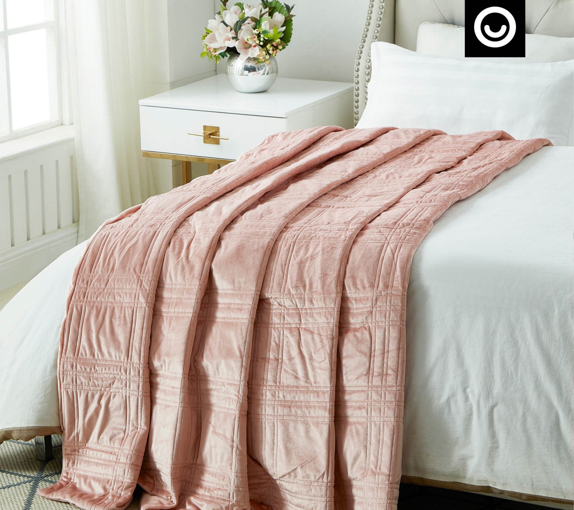 Yasmine 48"x72" 12 lb. Weighted Blanket - QVC.com