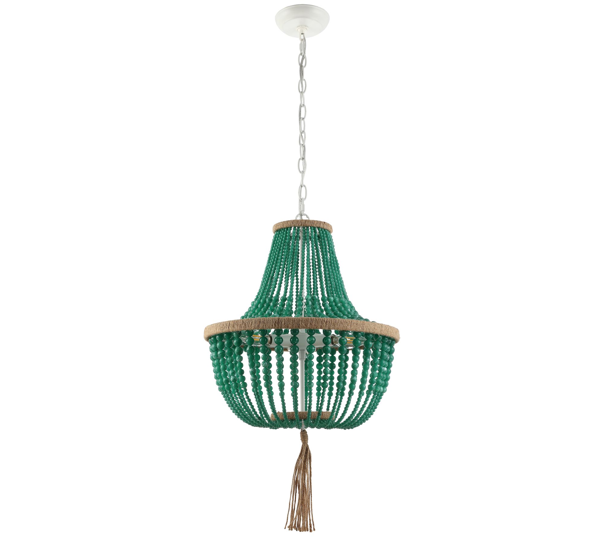 Safavieh Lush Kristi 3-Light 16.5"Diam Beaded Pendant