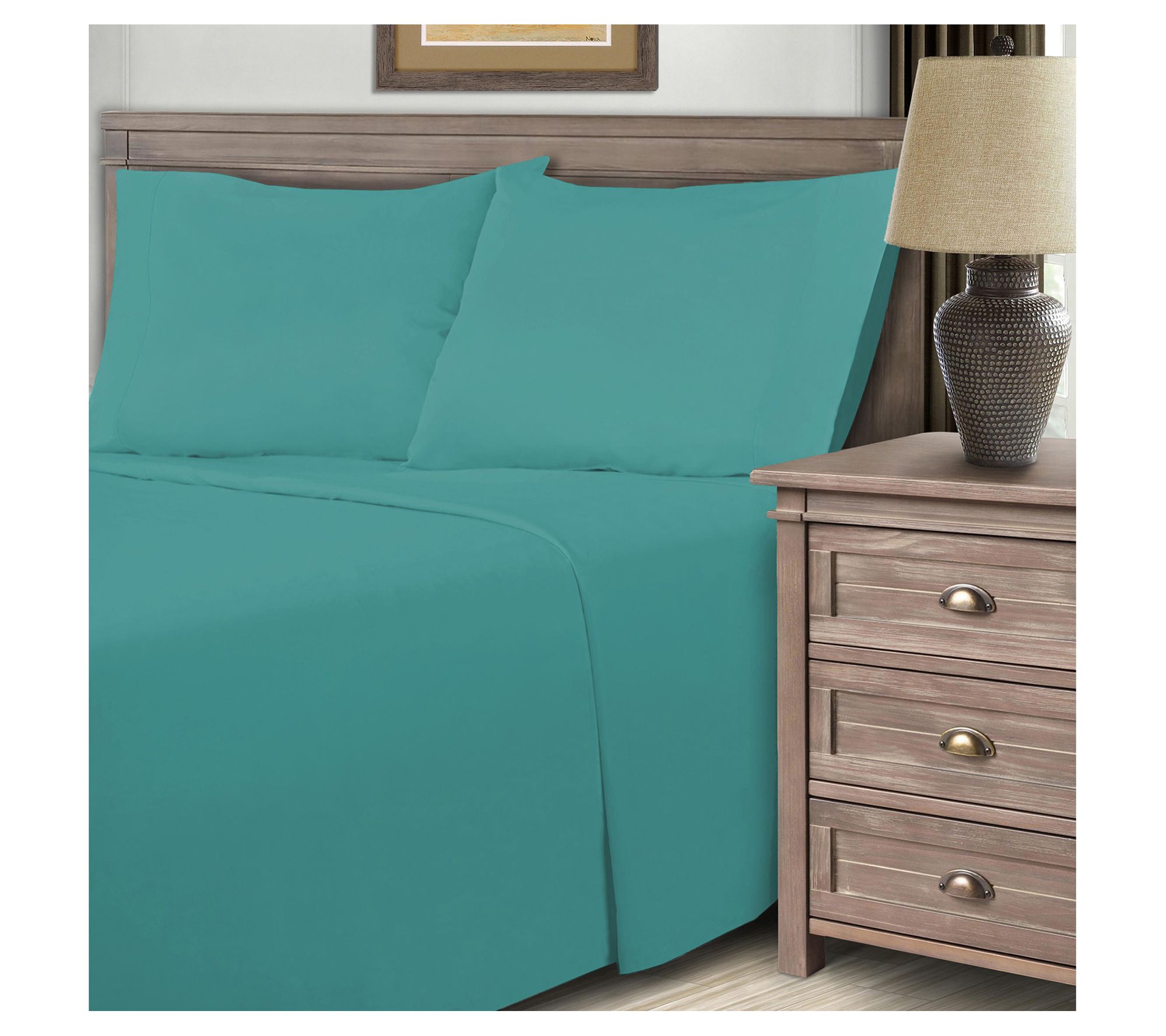 Superior Solid 600 Thread Count Cotton Blend Shets, Twin XL