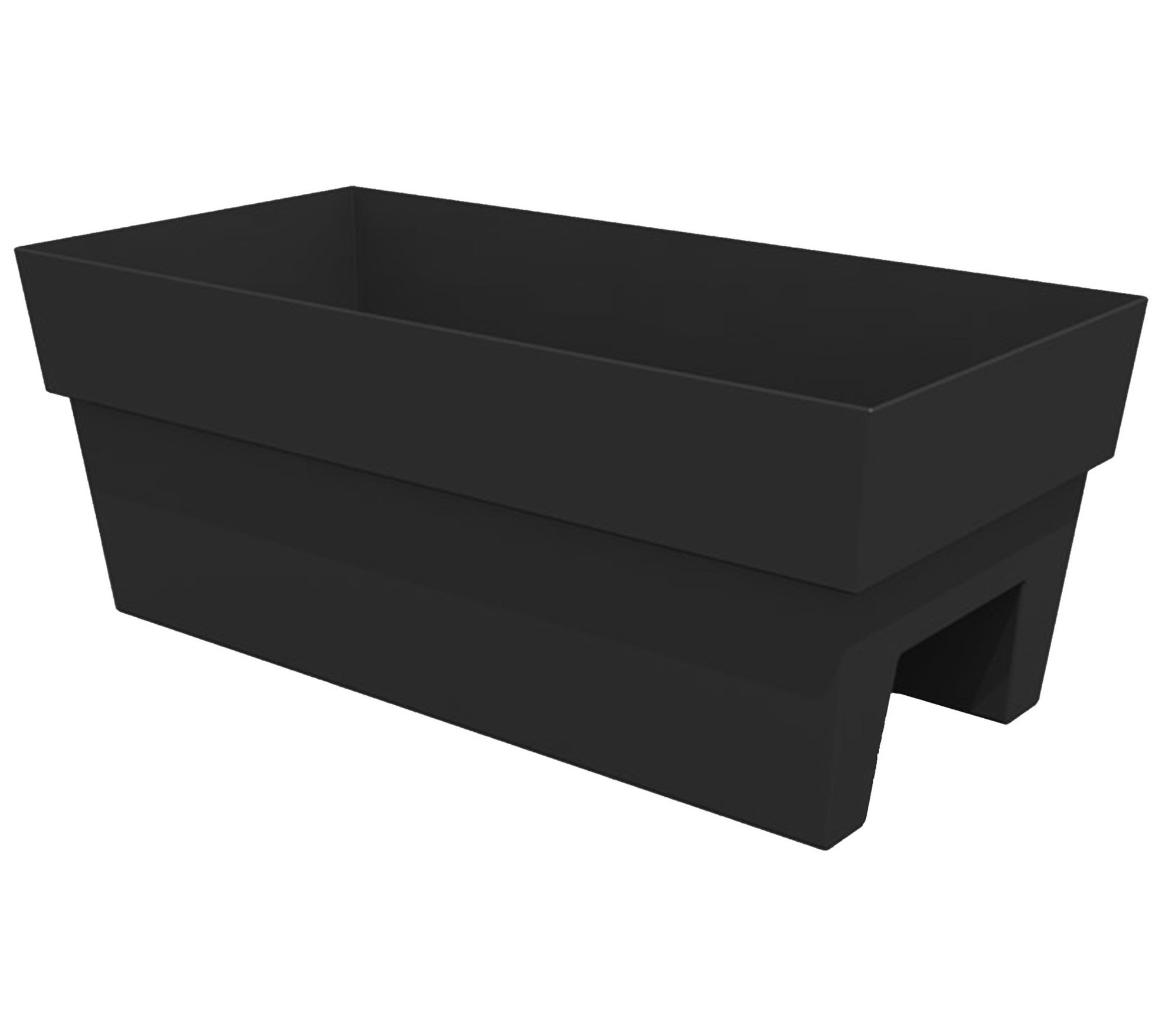 Bloem Finley Deck Rail Rectangle Planter: 24"