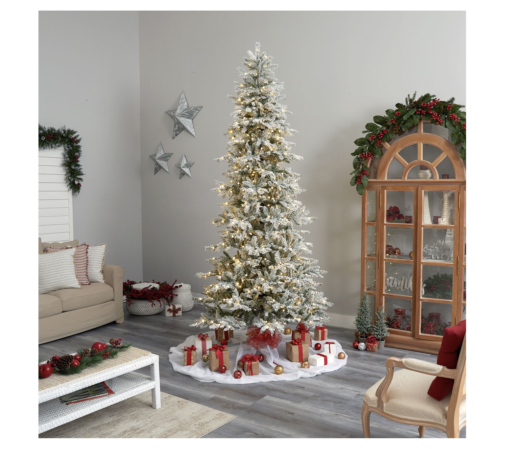 Nearly Natural 9.5' Slim Nova Scotia Faux Chrismas Tree