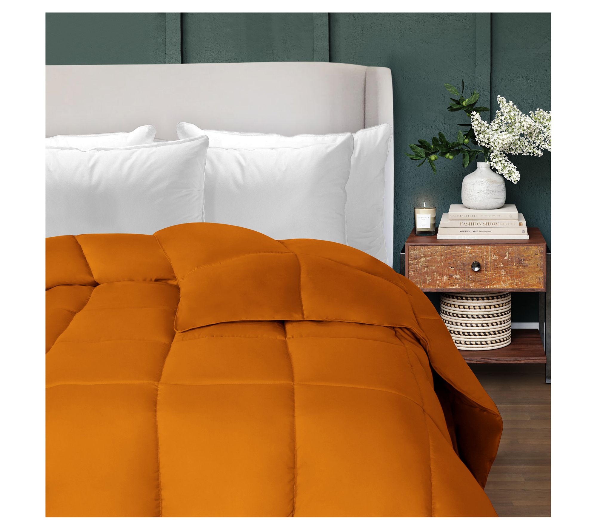Superior Solid Reversible Down Alternative Comforter Full