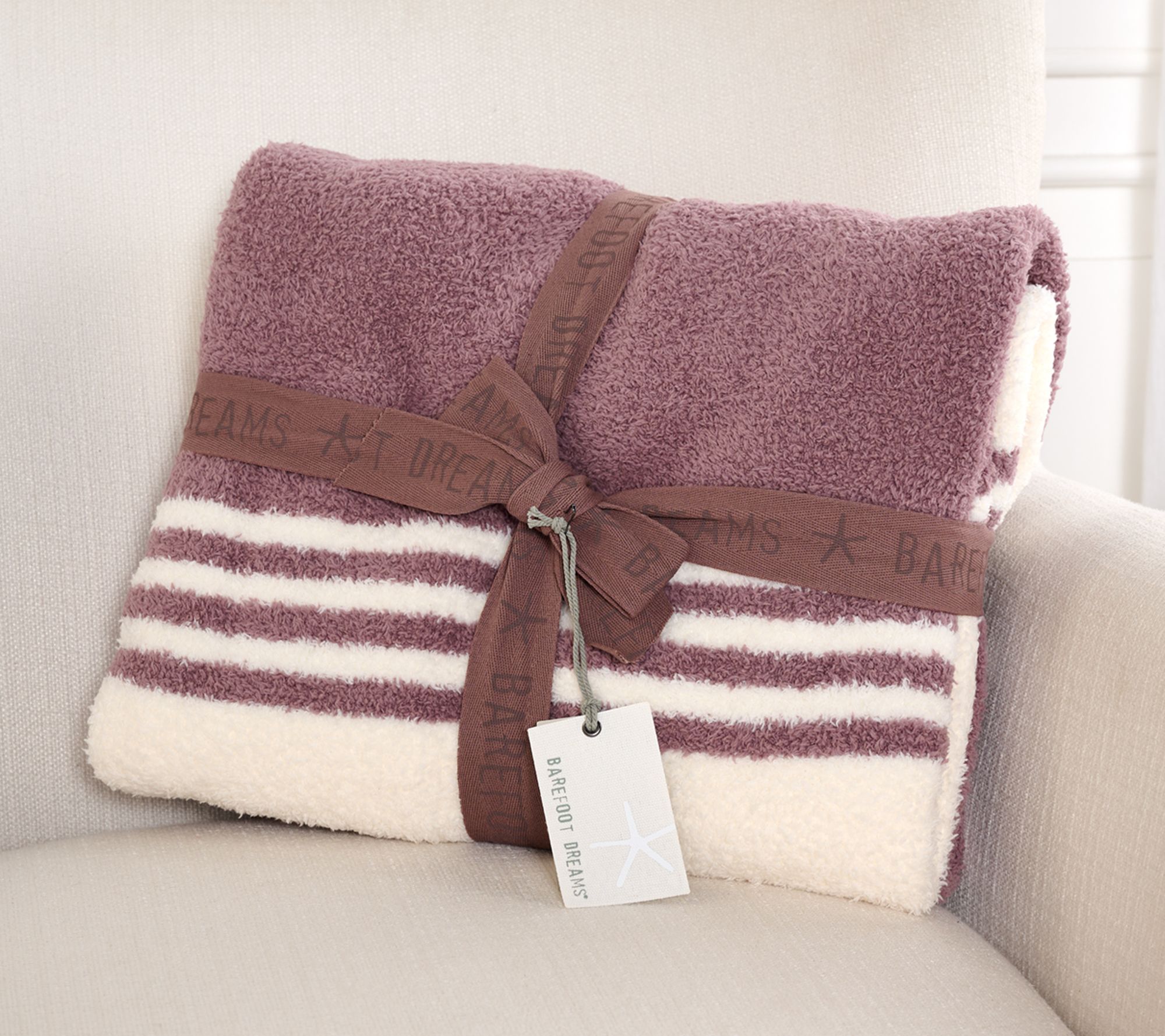 Barefoot dreams cozy stripe throw sale