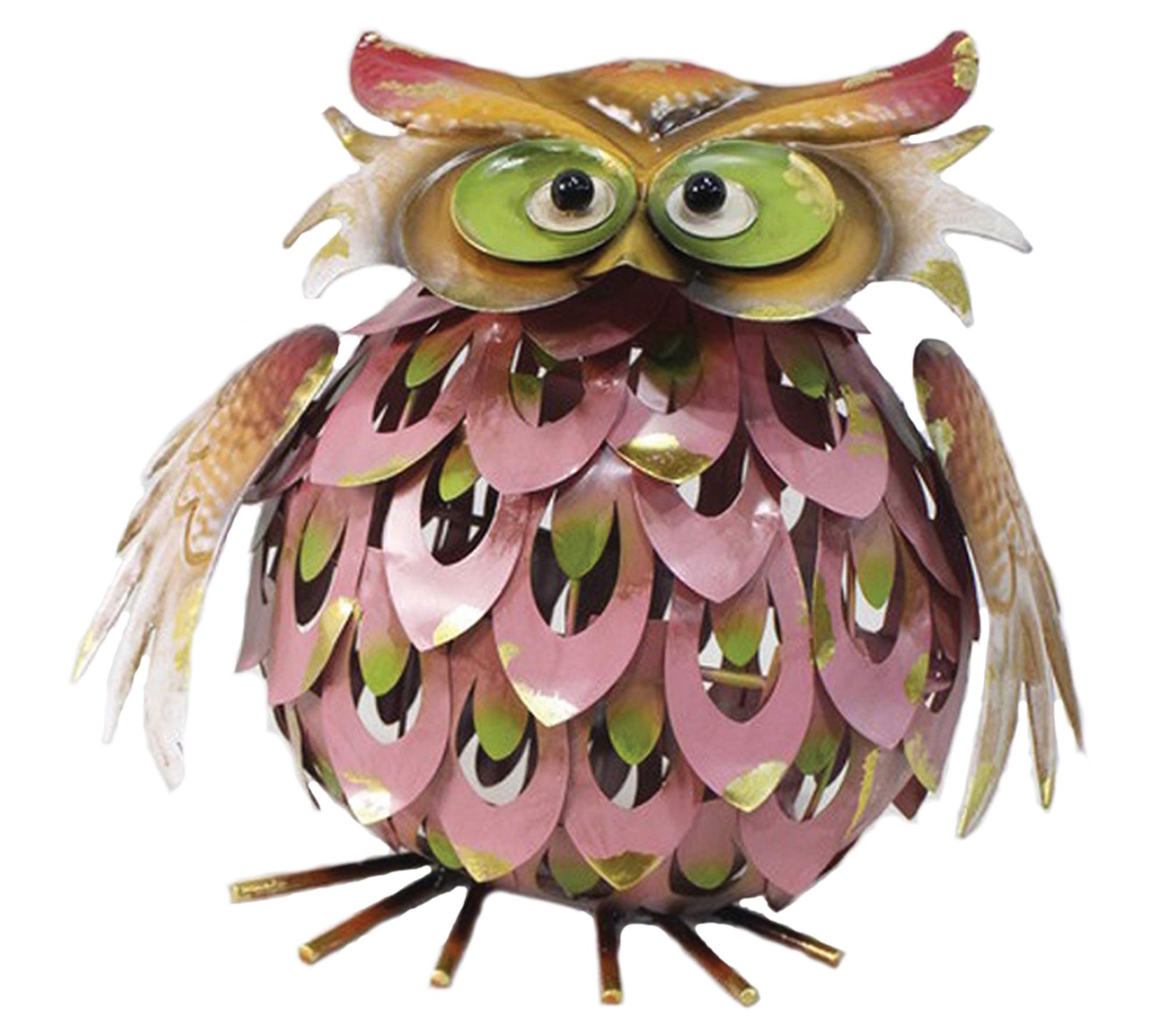 Santa's Workshop 10" Iron Solar Owl