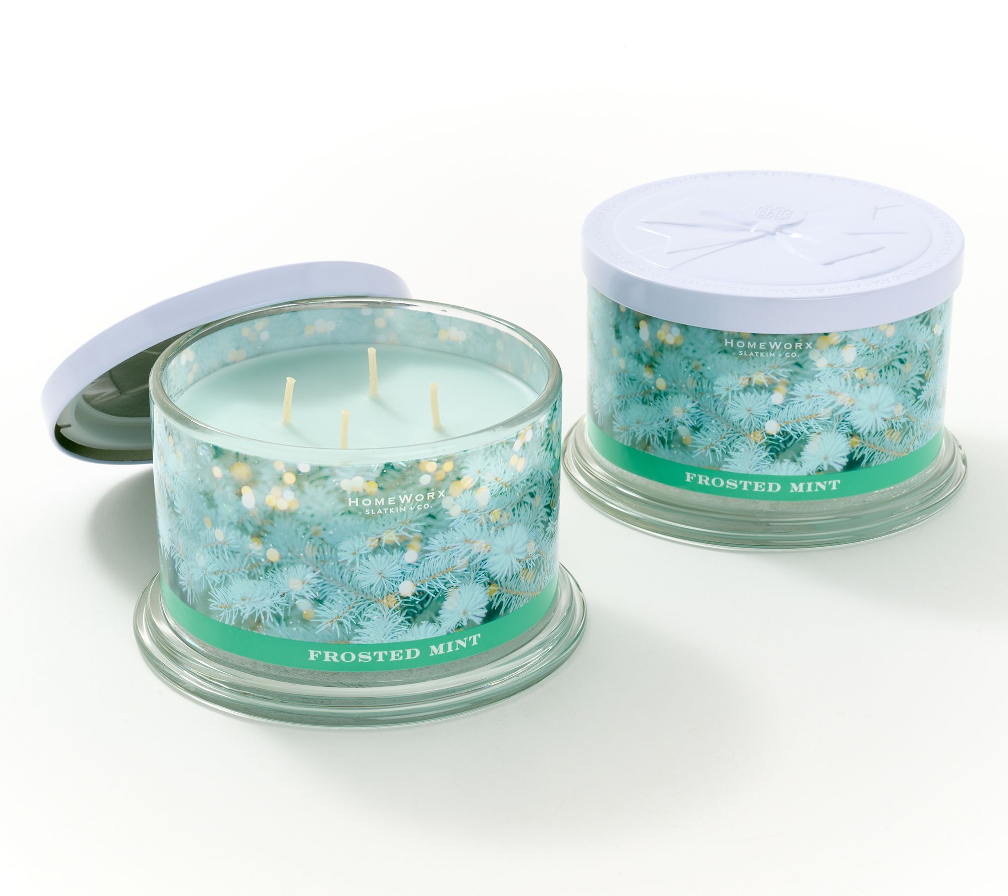 HomeWorx by Slatkin + Co. S/2 18oz Merry Pinkmas Candles