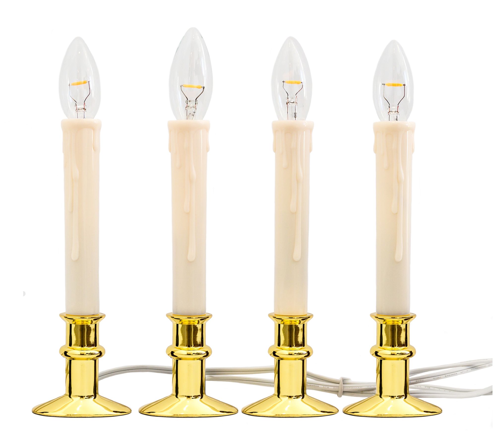 Celestial Lights Set of 4 Plug In LED Window Hu gger Candles