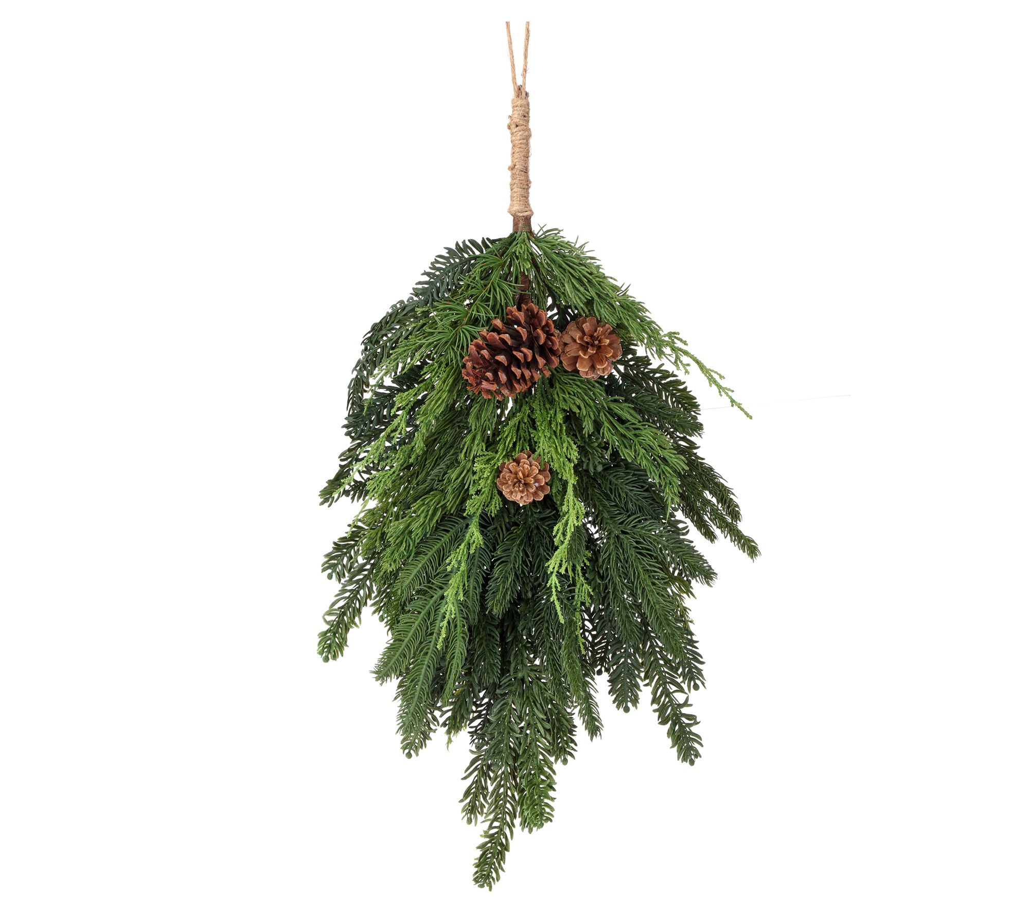 24" Cedar And Spruce Cone Teardrop by Valerie