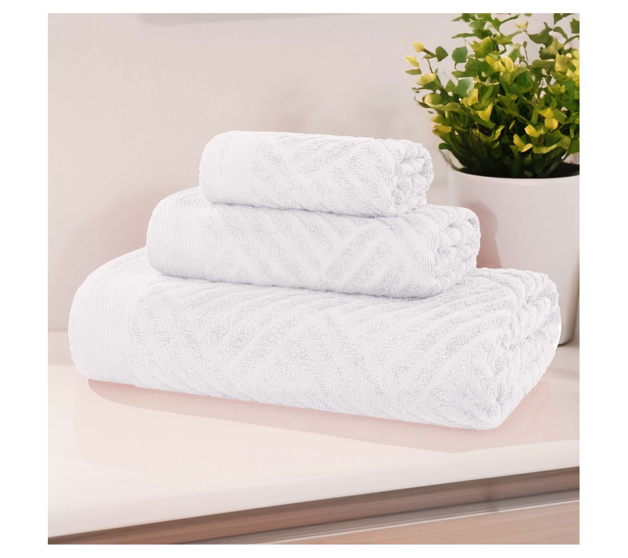 Superior Egyptian Cotton Jacquard 3-Piece TowelSet