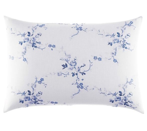 Laura Ashley Ch arlotte China B lue 14" X 20" B reakfast Pillow