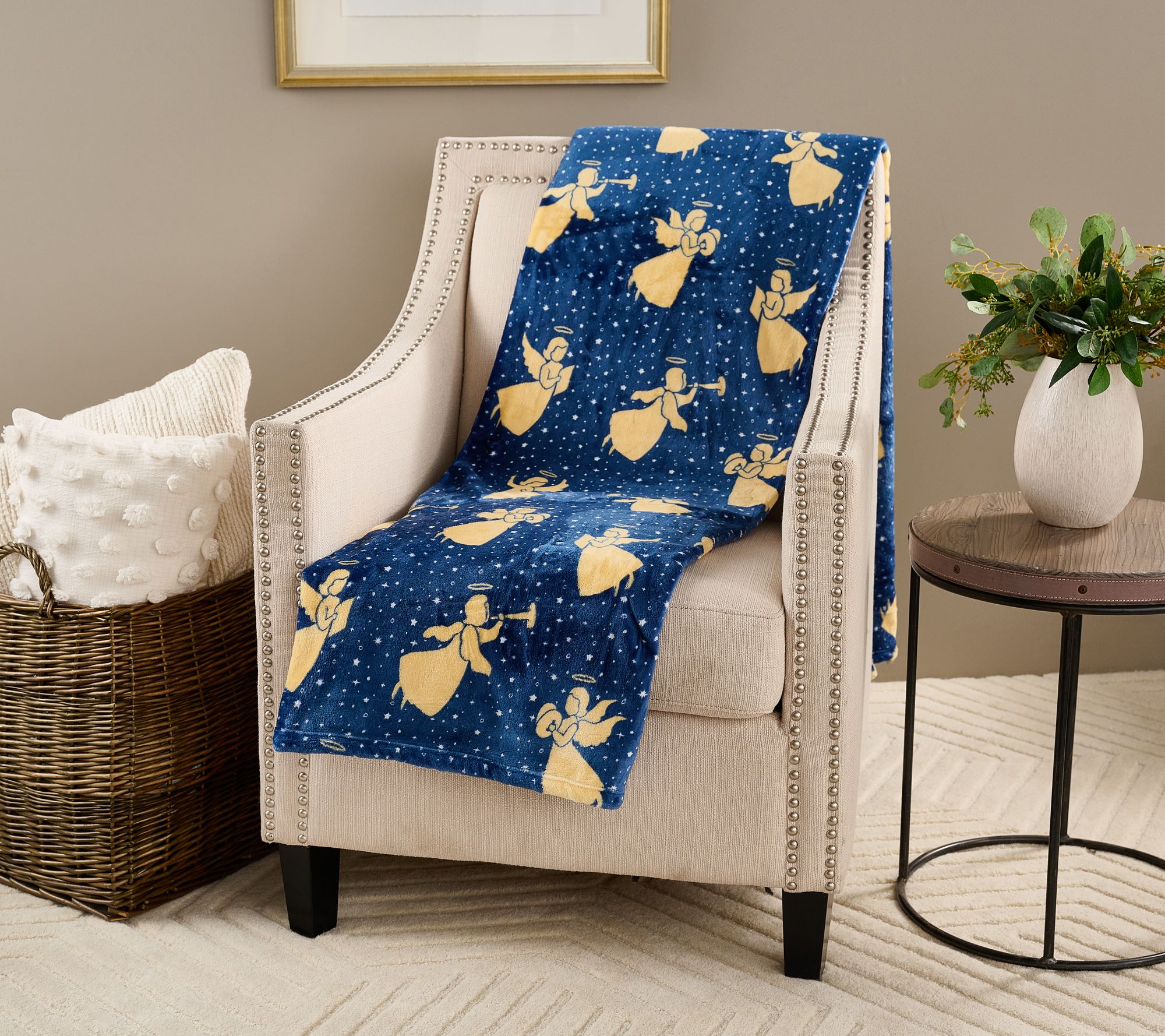 "As Is" Kringle Express Oversized 60" x 80" Holiday Printed Throw