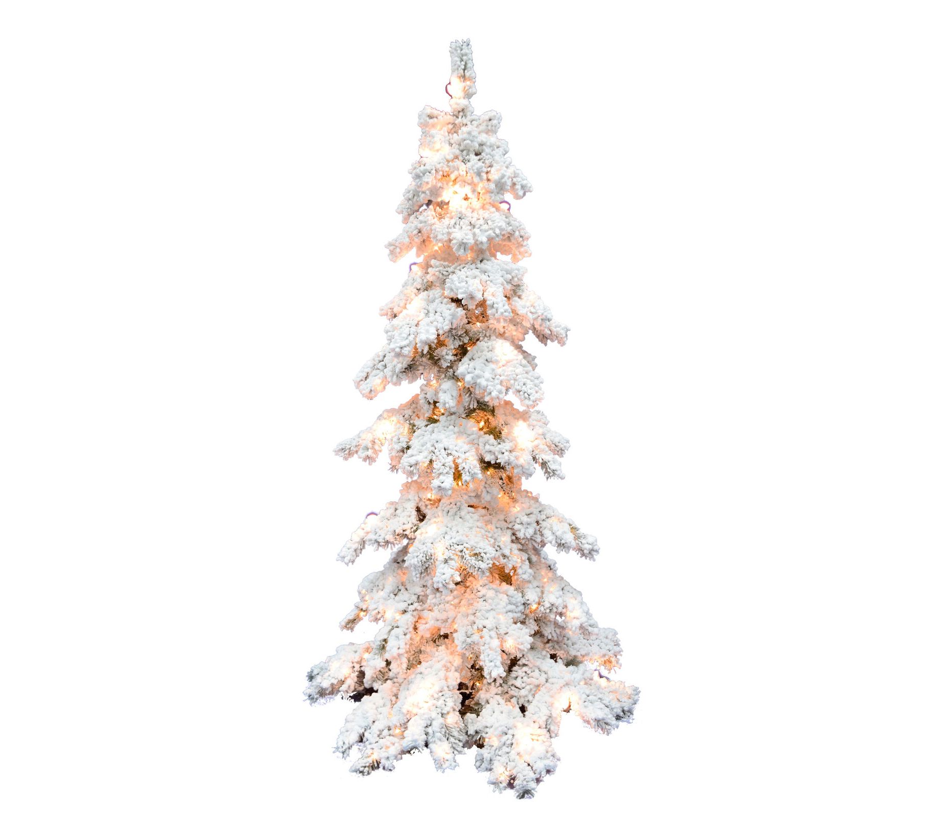 Fraser Hill Farm 7.5-ft. Elk Mountain Snow Flocked Christmas T