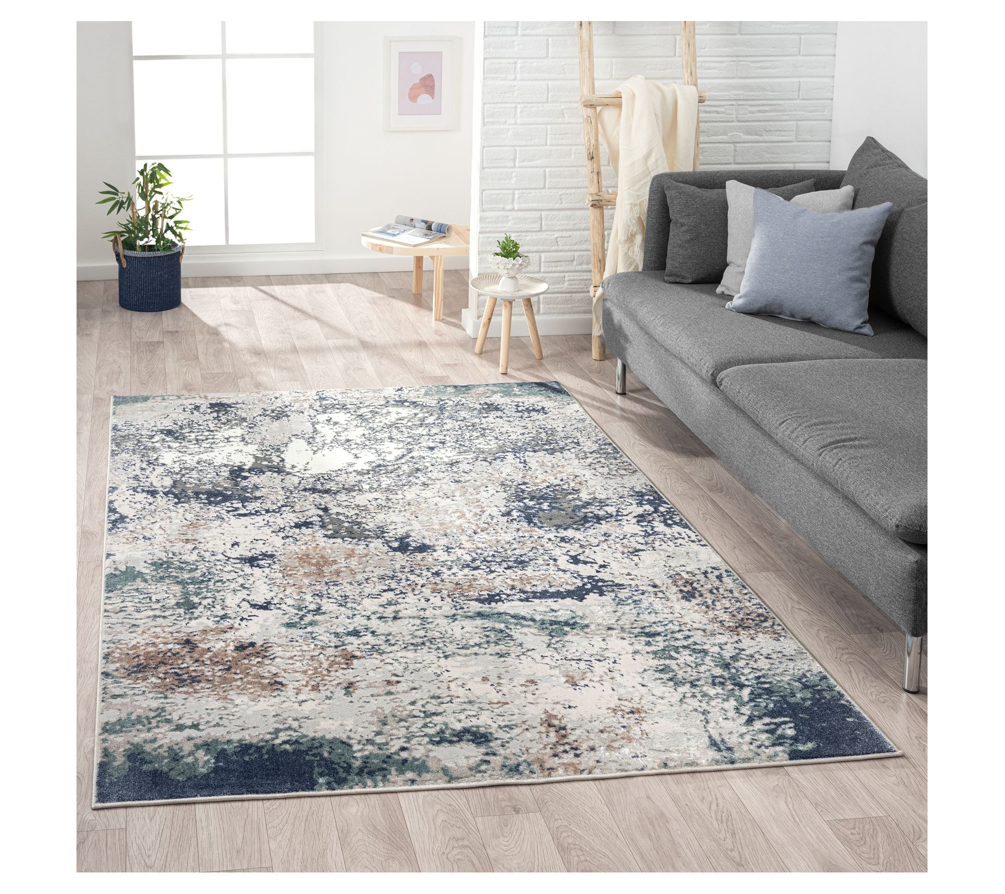 Ox Bay Abstract Modern Plush Performance Indoor5' x 7' Rug