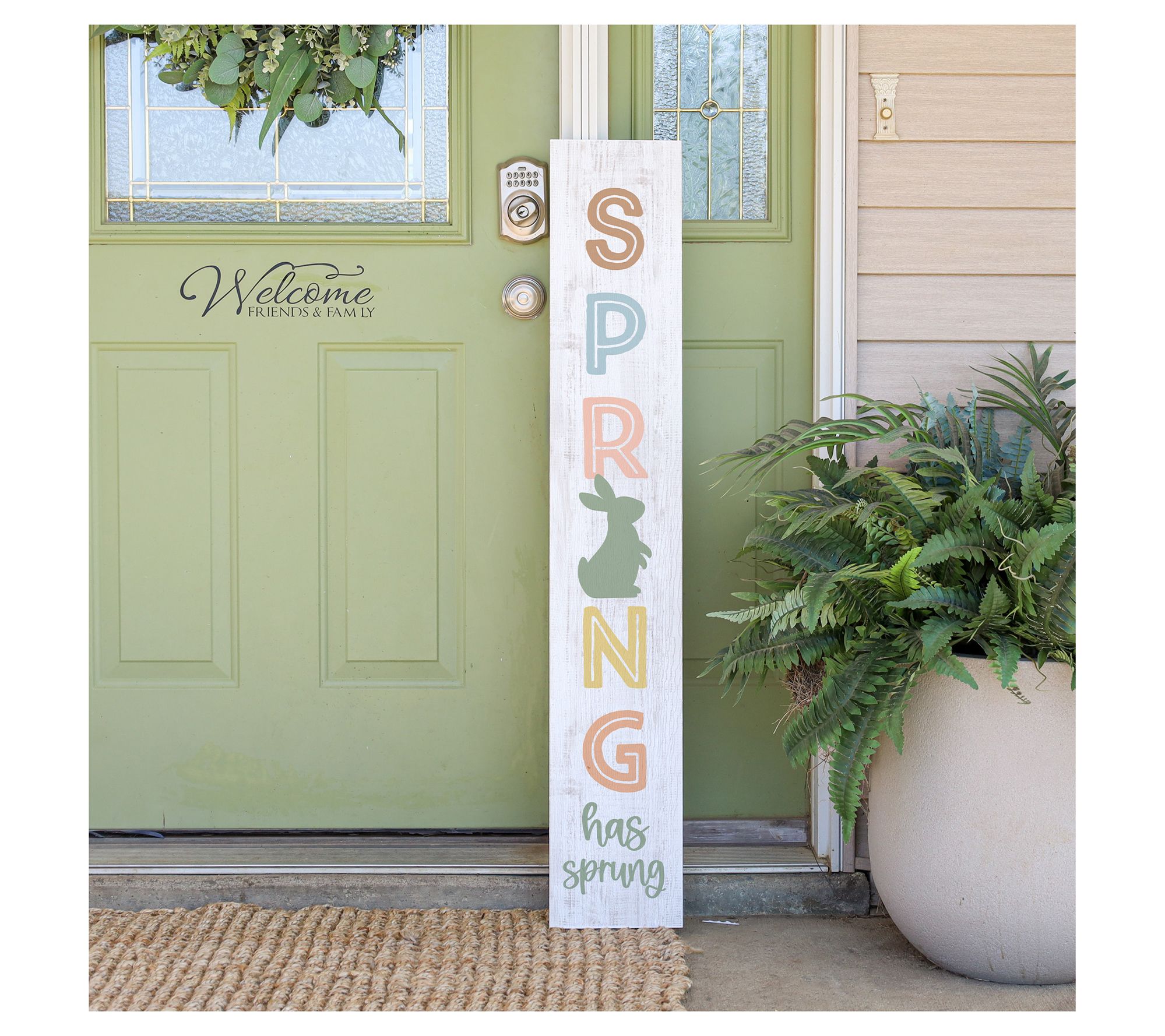 Sincere Surroundings 47" Spring Rabbit Porch Board