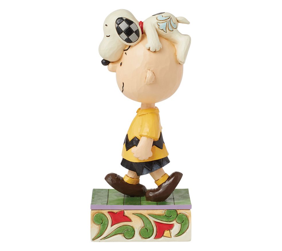Peanuts by Jim Shore Snoopy on Charlie Brown'sHead Figurine