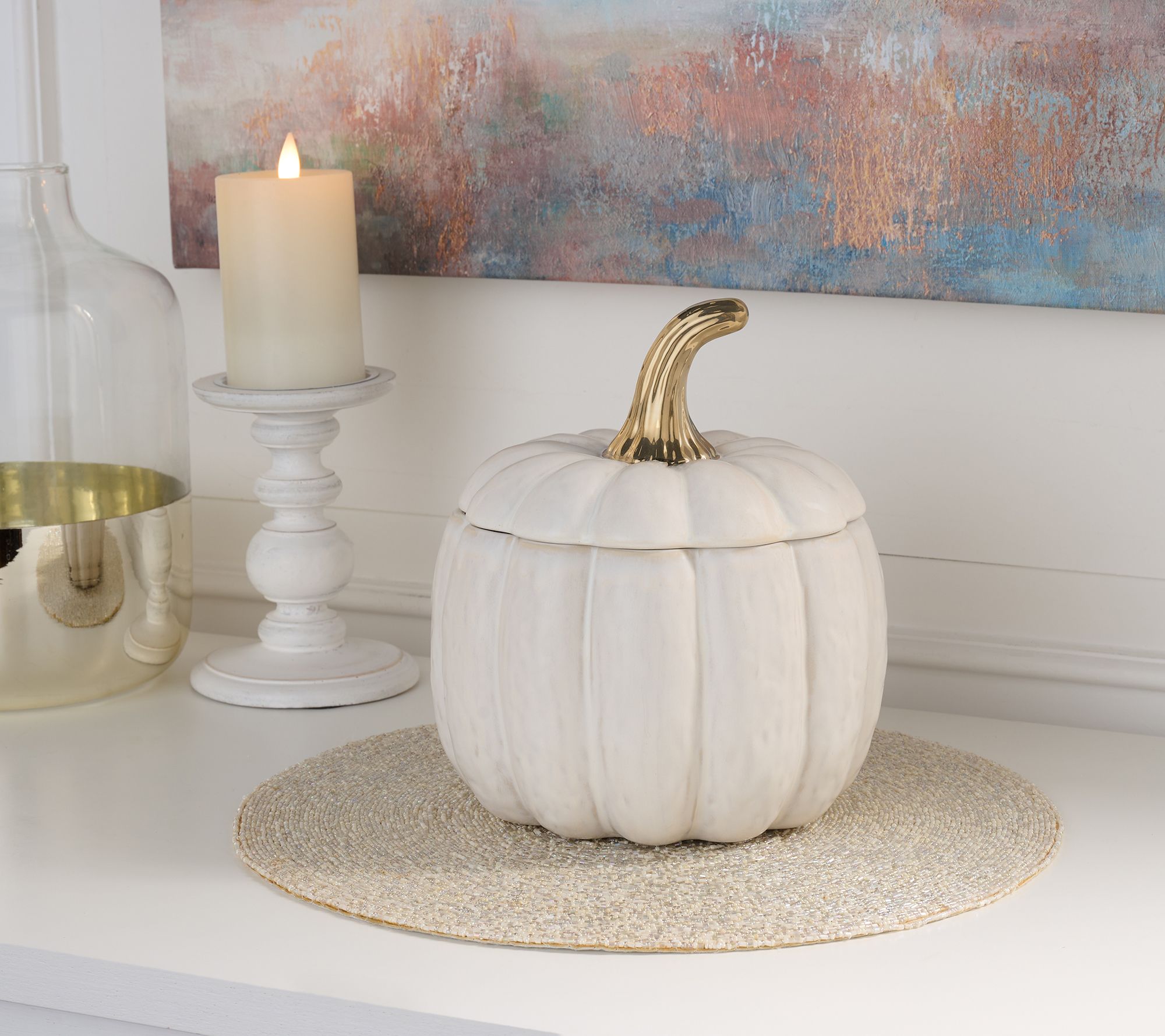 Martha Stewart 9.5" Stoneware Pumpkin Vessel