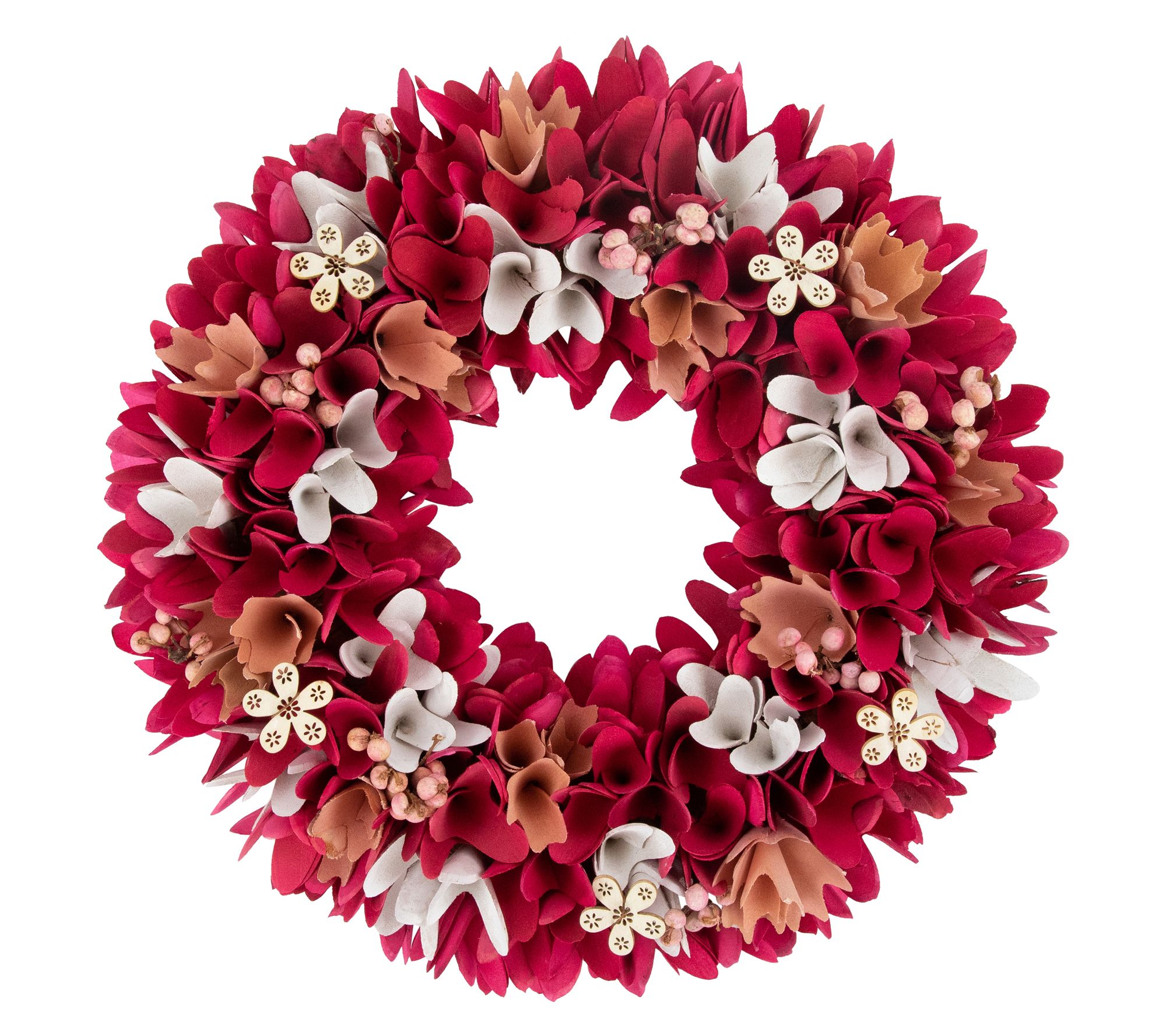 Northlight Wooden Floral Spring Wreath