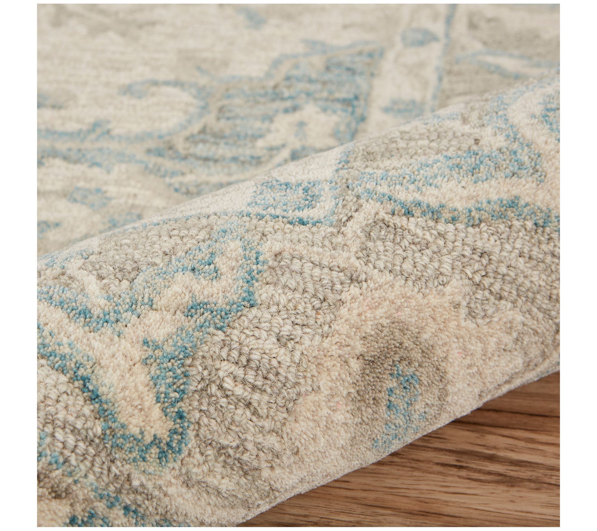 Ox Bay Classic Bordered Medallion Wool Indoor Rug, 7'9