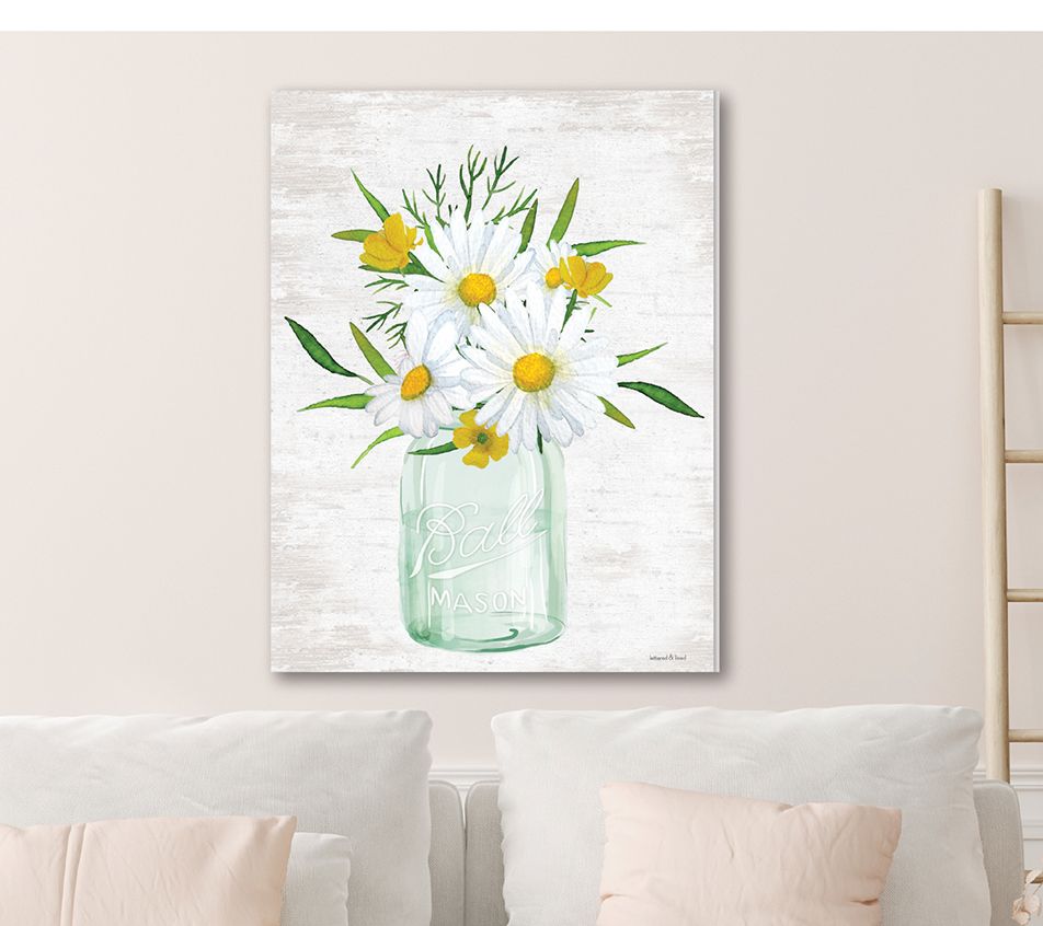 Courtside Market Spring Floral Bouquet Daisy 30x40 Canvas Wall