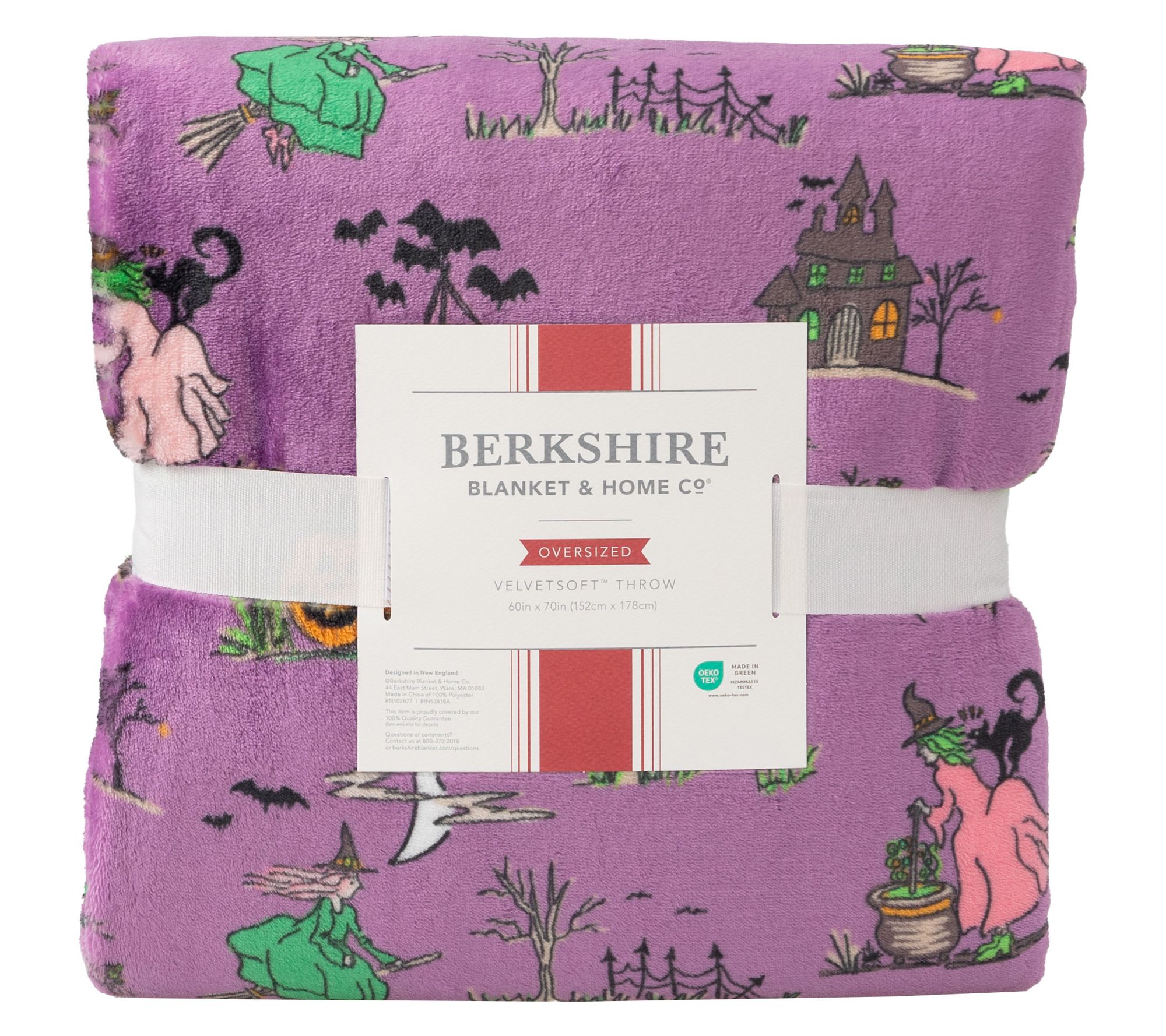 Berkshire Halloween Printed Plush 60x70 Throw