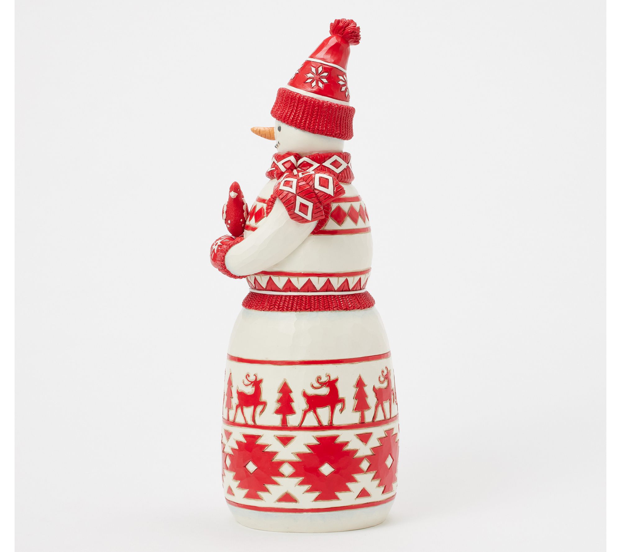 Jim Shore Heartwood Creek Statuetta Pupazzo Di Neve Natalizio Stile Nordico - 22.5 Cm, Collezione, Regalo Di Natale