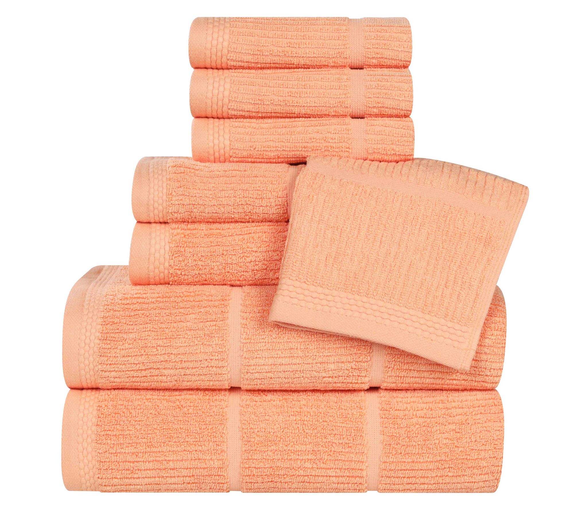 Superior Milo Cotton Blend Solid 8-Piece TowelSet