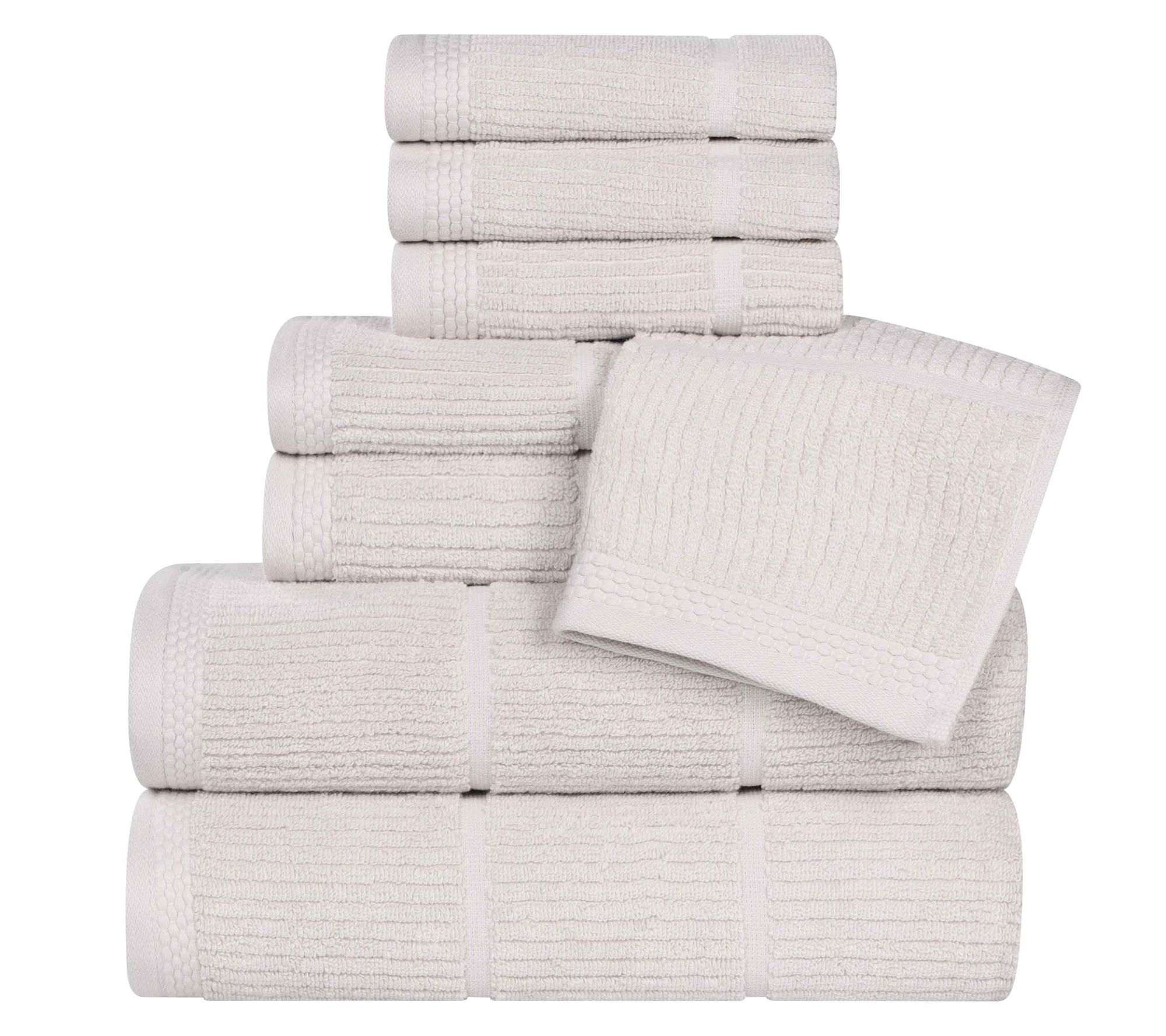 Superior Milo Cotton Blend Solid 8-Piece TowelSet