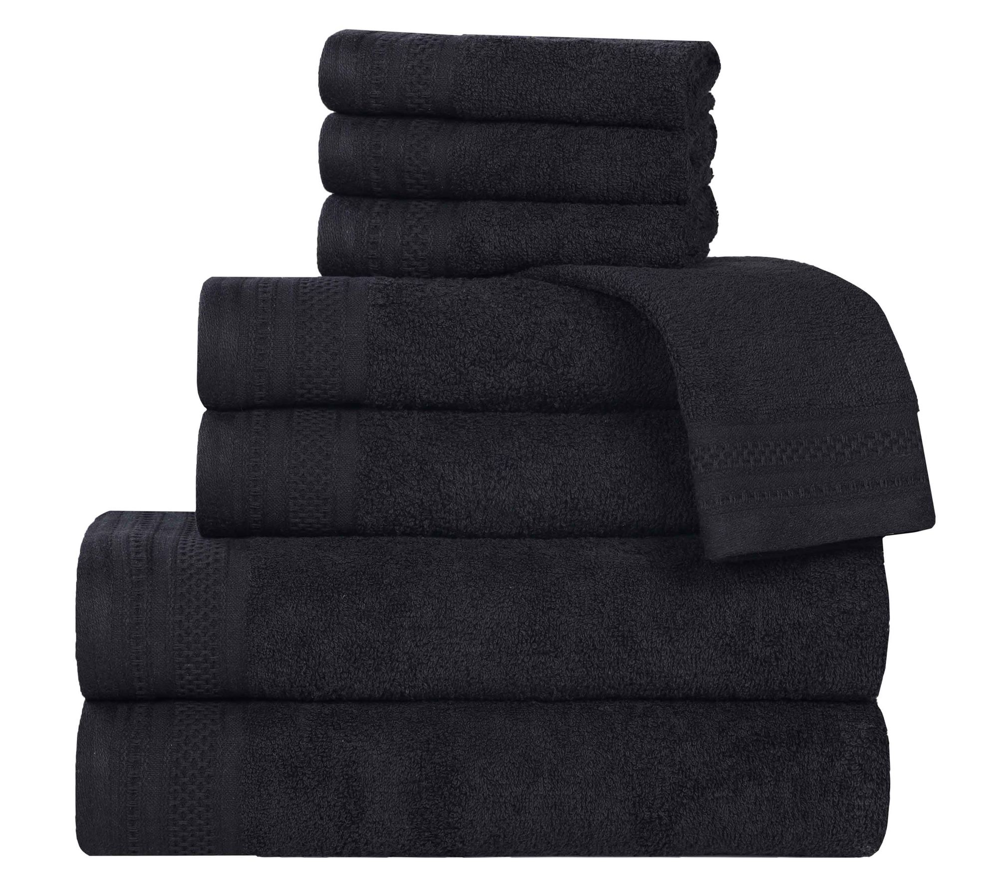 Superior Honeycomb Waffle Border Cotton 8-PieceTowel Set